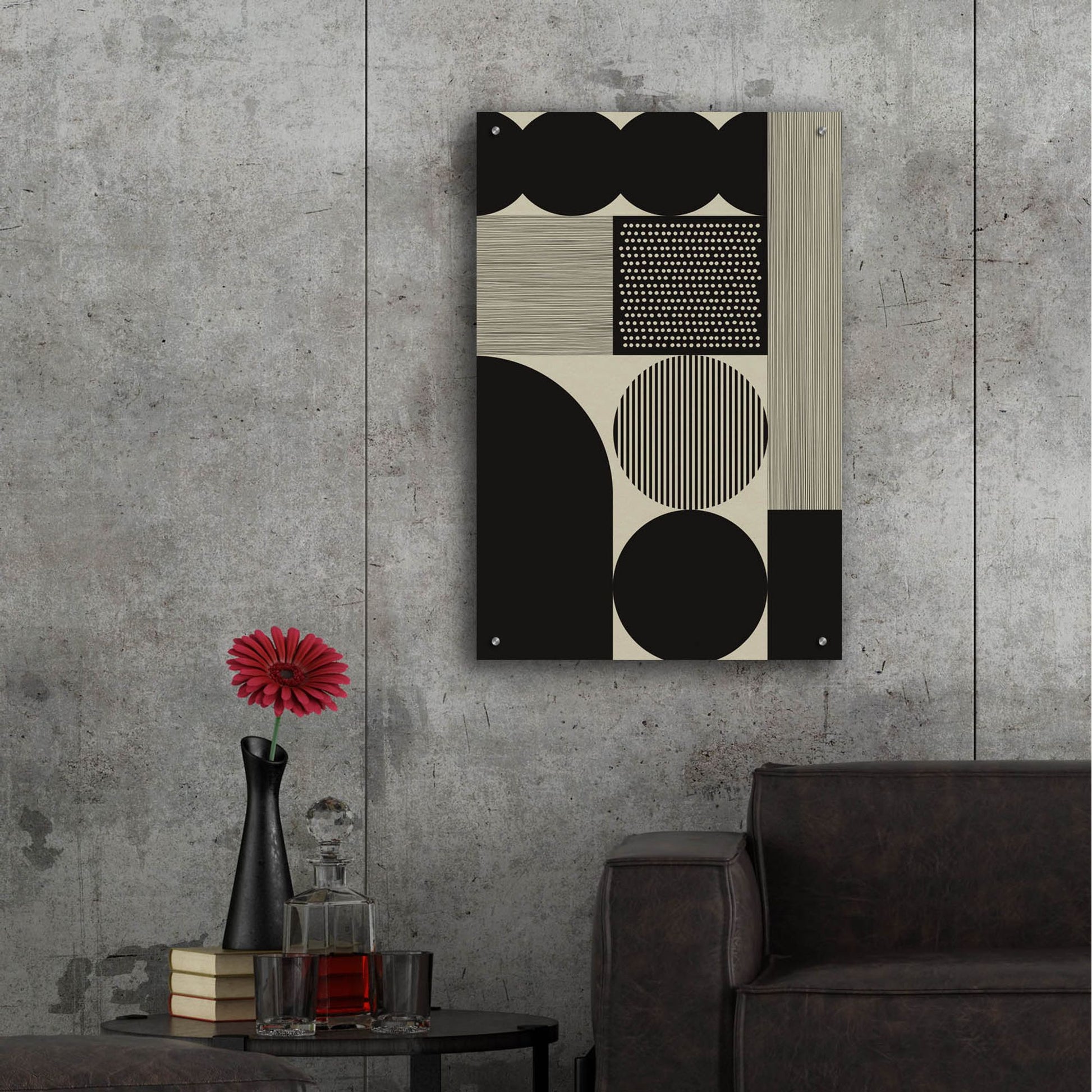 Epic Art 'Abstract Geometric 13' by Gary Williams, Acrylic Glass Wall Art,24x36