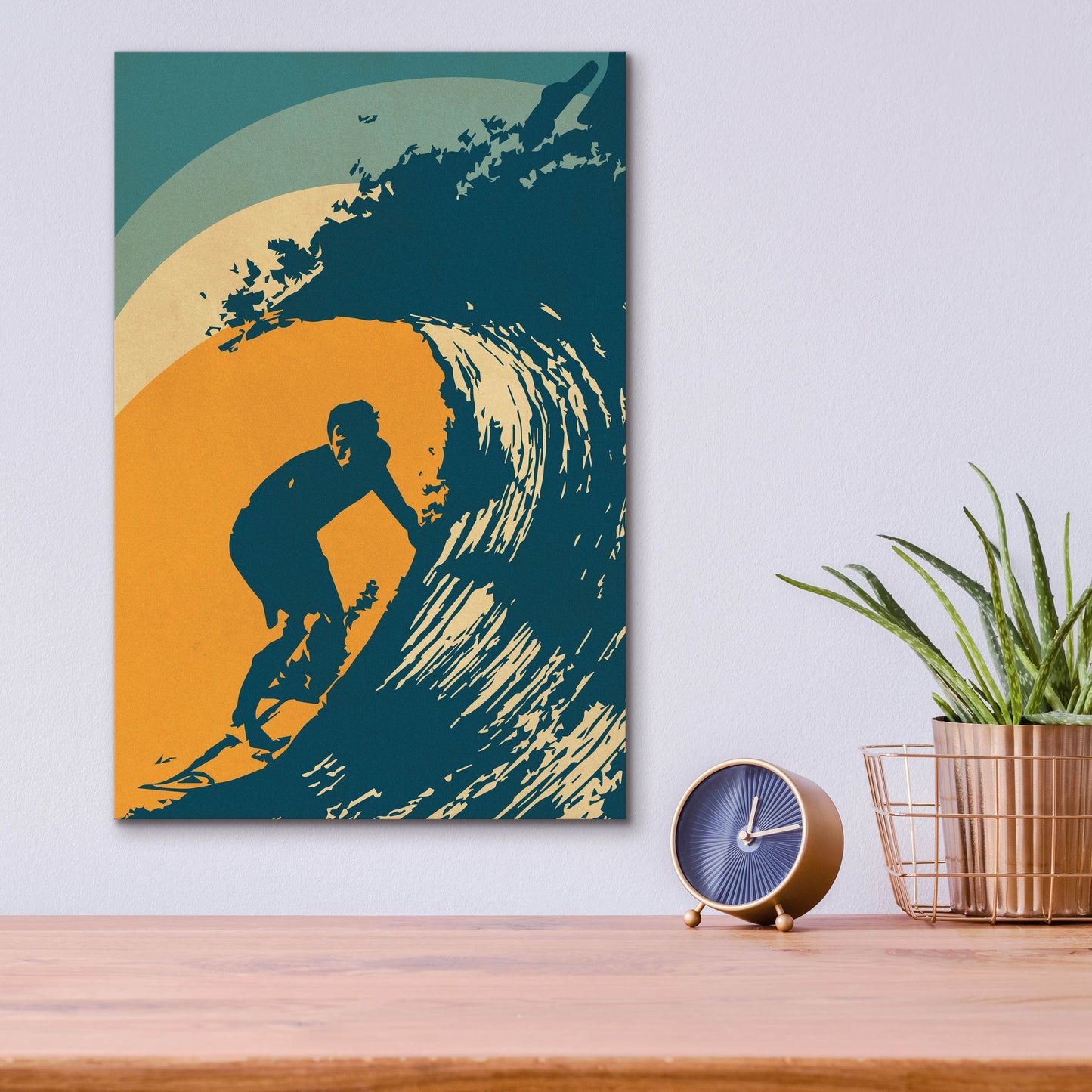 Epic Art 'Retro Surfer' by Gary Williams, Acrylic Glass Wall Art,12x16