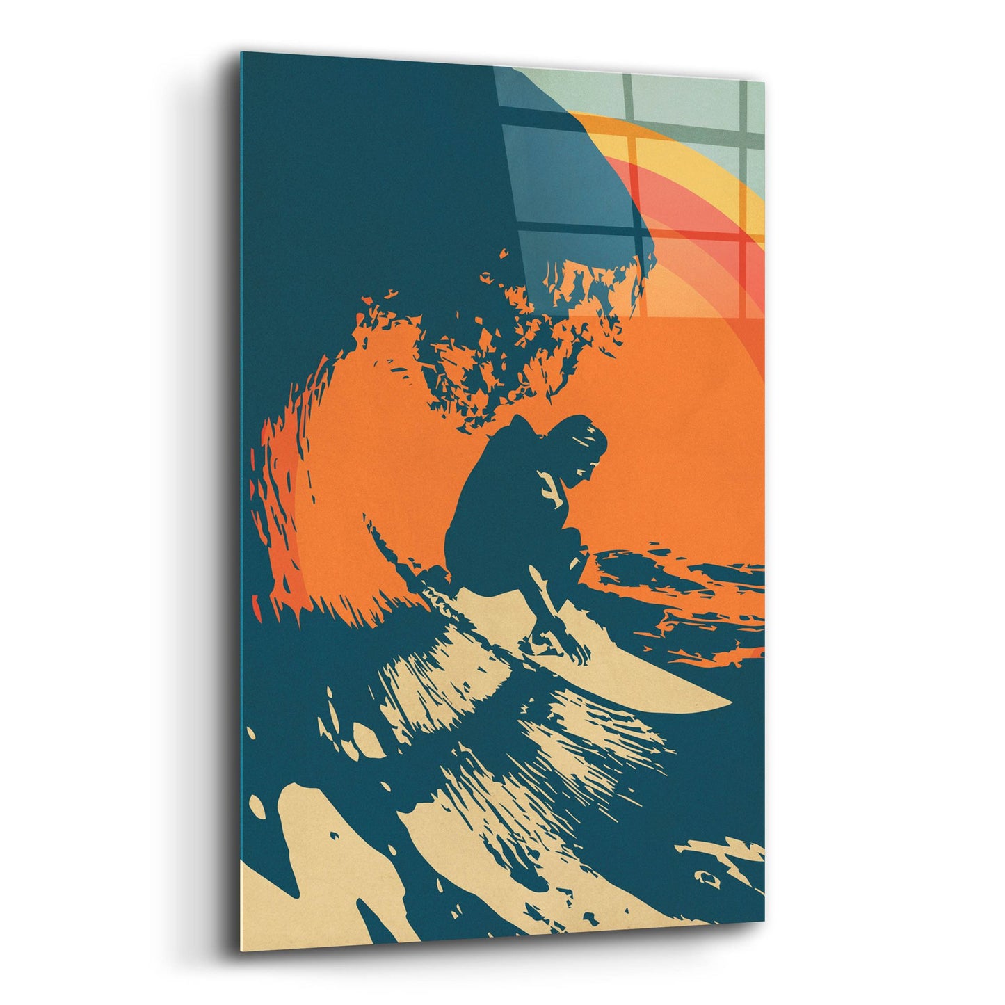 Epic Art 'Retro Surfer 2' by Gary Williams, Acrylic Glass Wall Art,12x16