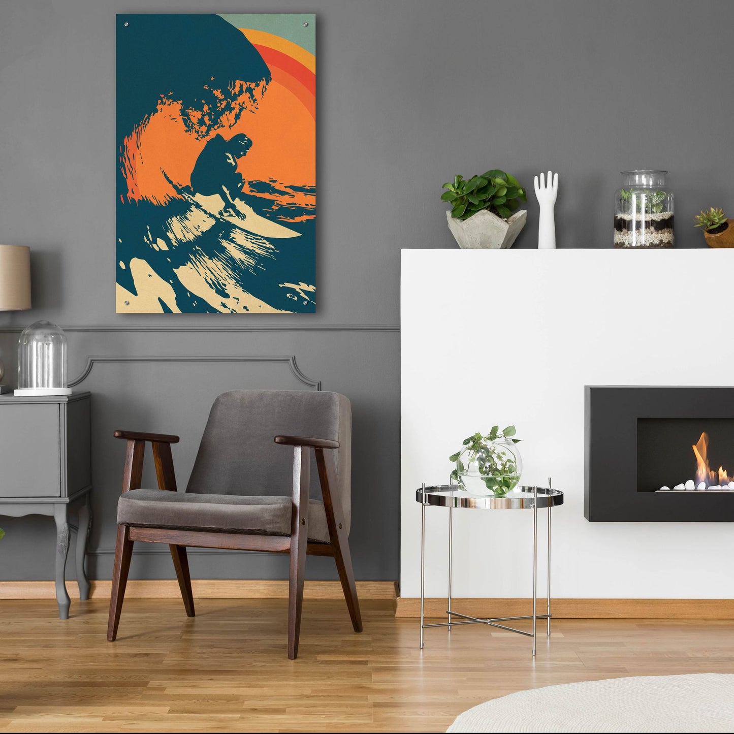 Epic Art 'Retro Surfer 2' by Gary Williams, Acrylic Glass Wall Art,24x36