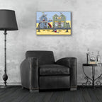 Epic Art 'Fish Factory' by Holly Wojhan, Acrylic Glass Wall Art,24x16