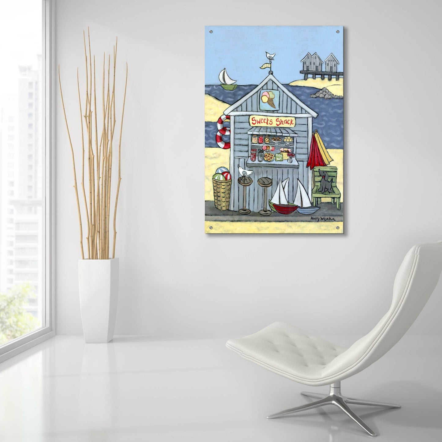 Epic Art 'Sweets Shack' by Holly Wojhan, Acrylic Glass Wall Art,24x36