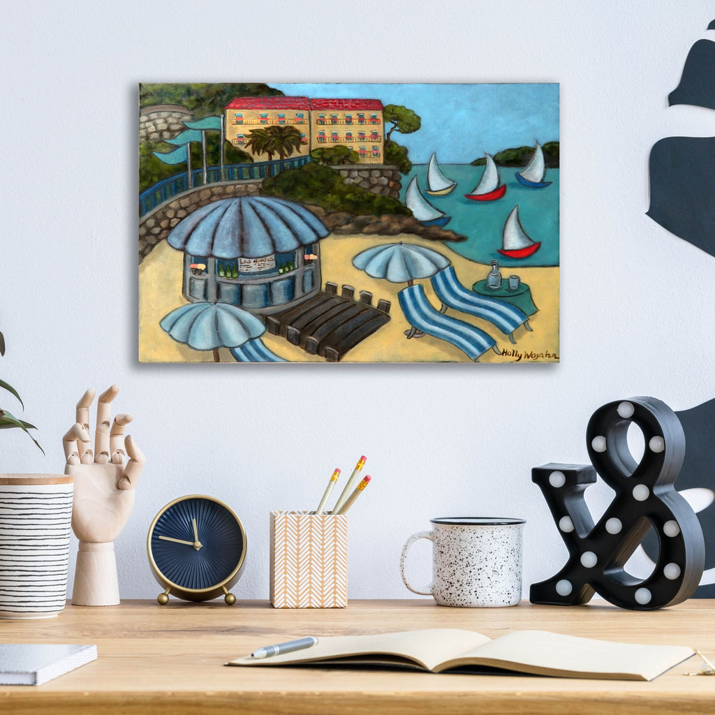 Epic Art 'Resting on the Rivieraf' by Holly Wojhan, Acrylic Glass Wall Art,16x12