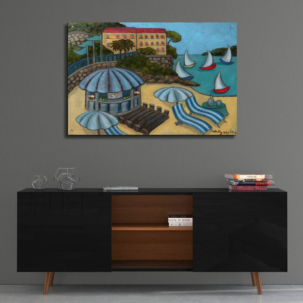 Epic Art 'Resting on the Rivieraf' by Holly Wojhan, Acrylic Glass Wall Art,36x24