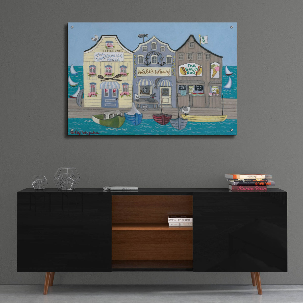 Epic Art 'The Salty Dog' by Holly Wojhan, Acrylic Glass Wall Art,36x24