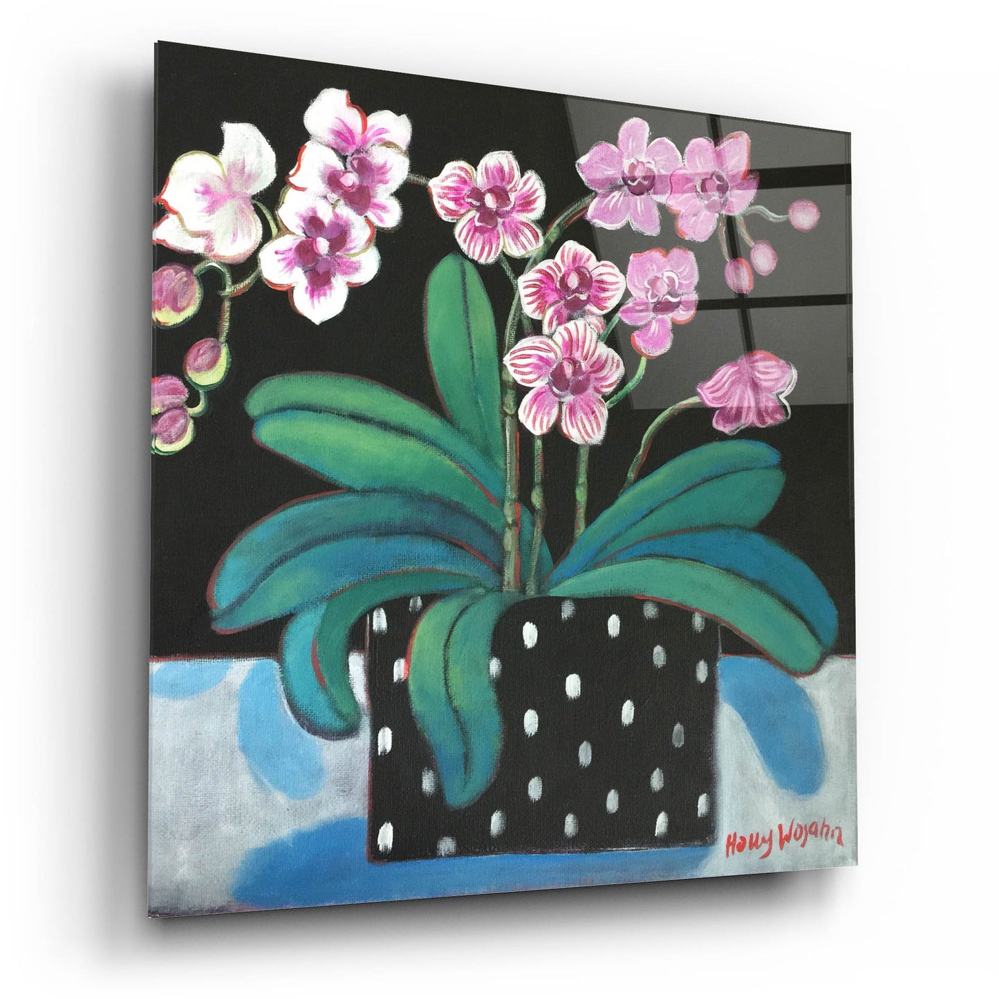 Epic Art 'Orchid For Terri' by Holly Wojhan, Acrylic Glass Wall Art,12x12