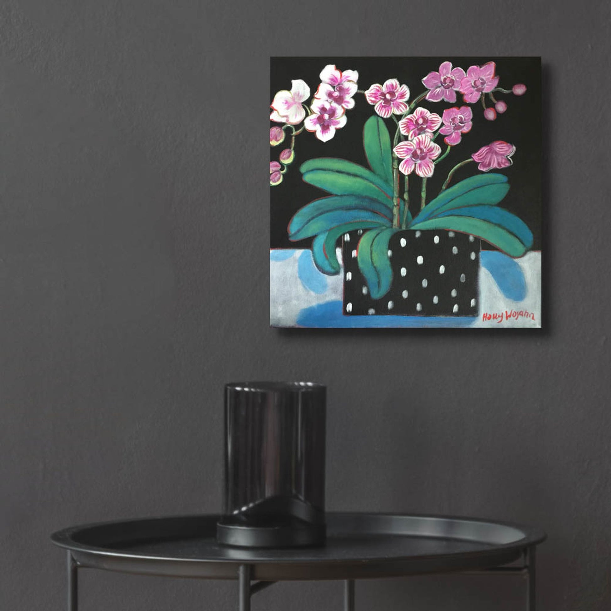 Epic Art 'Orchid For Terri' by Holly Wojhan, Acrylic Glass Wall Art,12x12