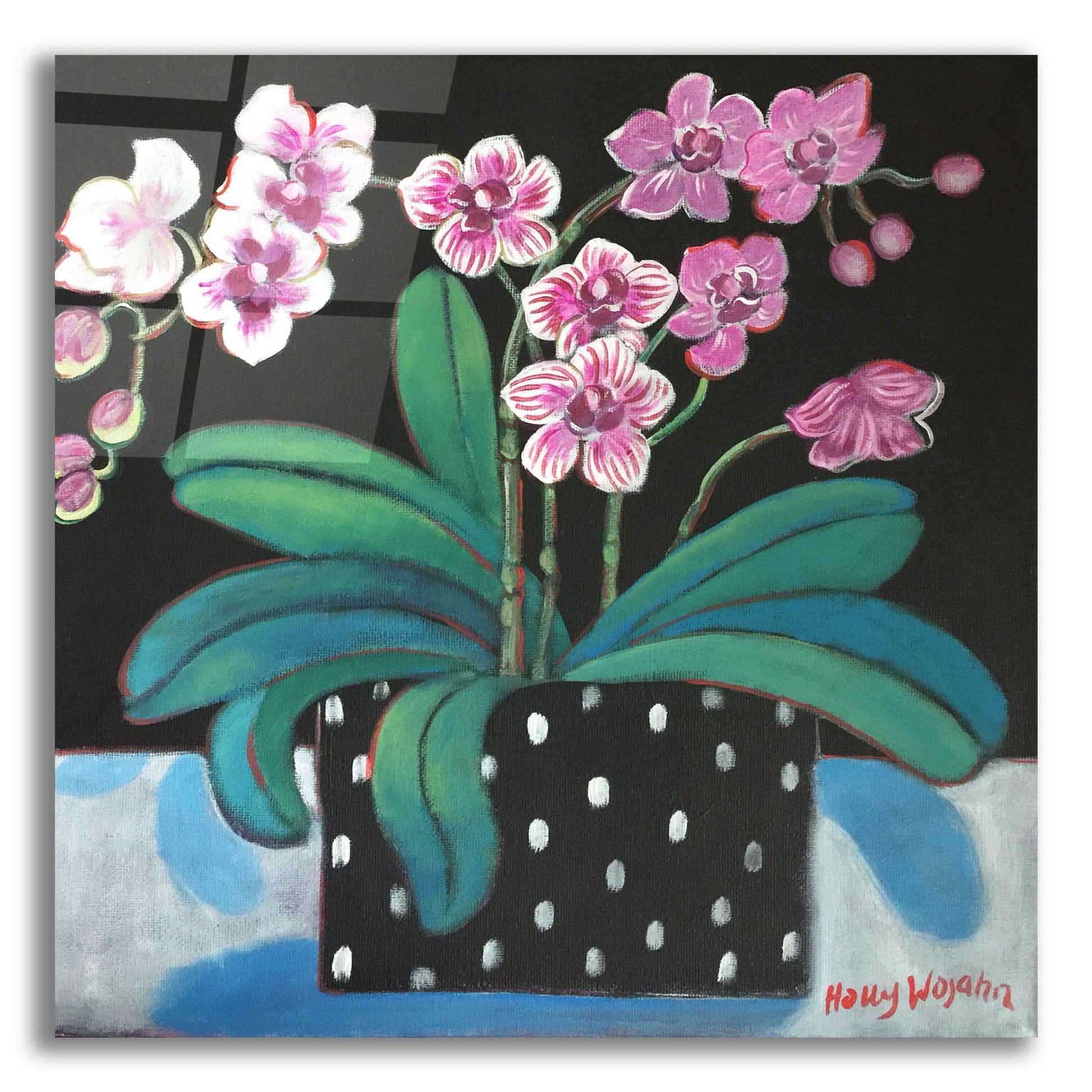 Epic Art 'Orchid For Terri' by Holly Wojhan, Acrylic Glass Wall Art,12x12