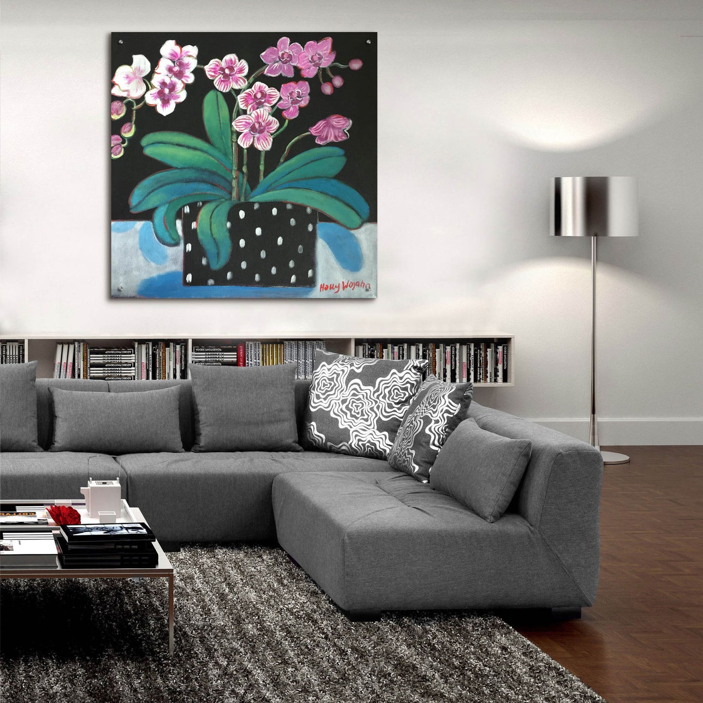 Epic Art 'Orchid For Terri' by Holly Wojhan, Acrylic Glass Wall Art,36x36