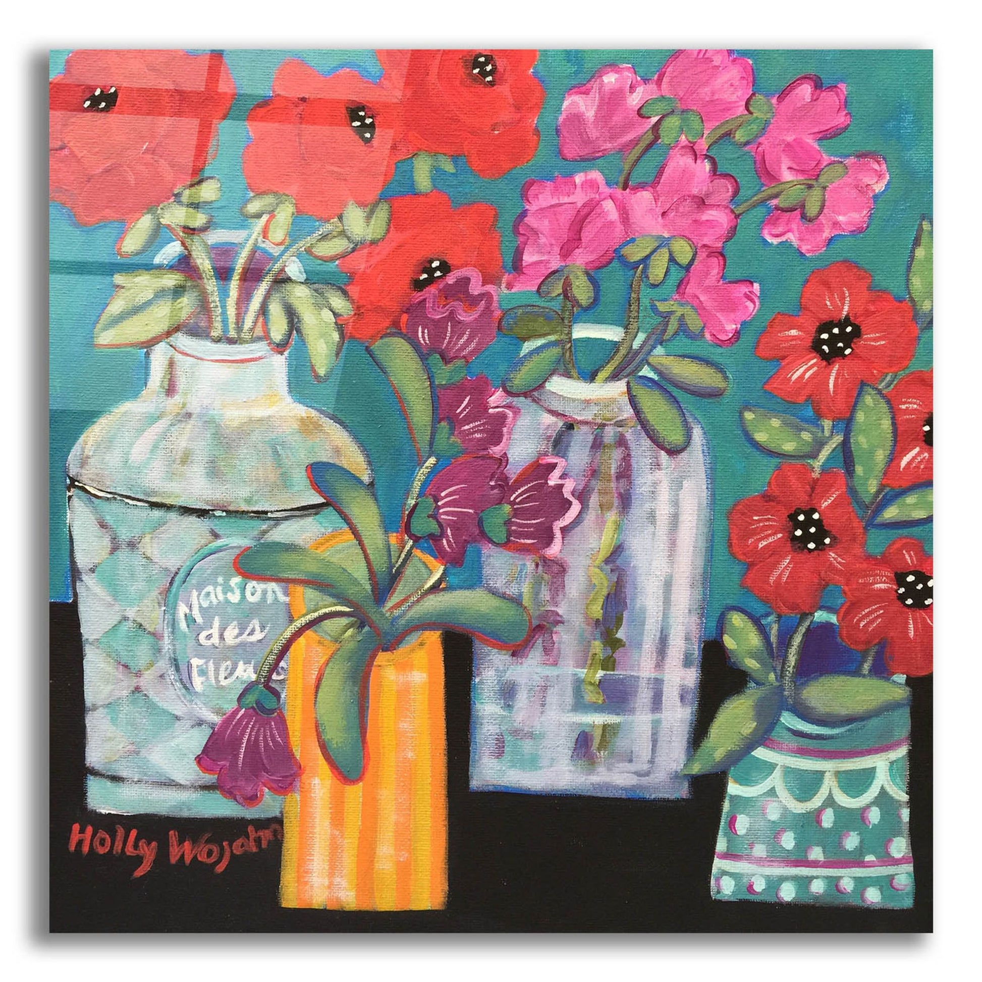 Epic Art 'Linger Longer Loverlies' by Holly Wojhan, Acrylic Glass Wall Art,12x12