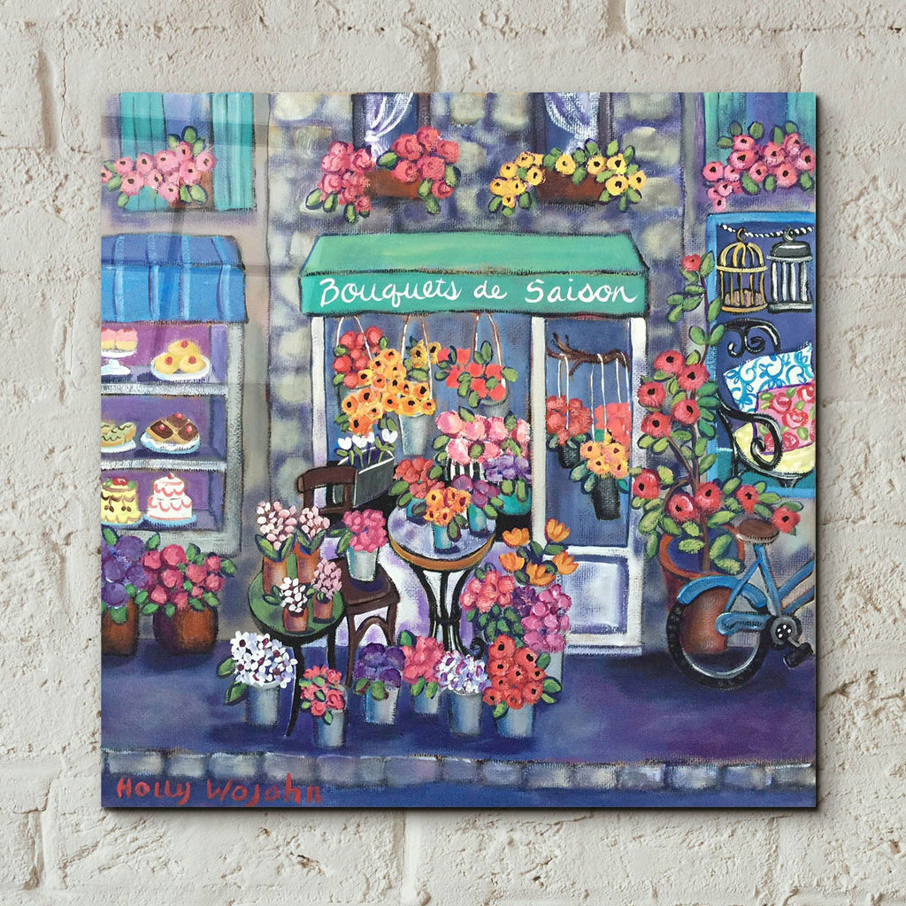 Epic Art 'Bouquets De Saison' by Holly Wojhan, Acrylic Glass Wall Art,12x12
