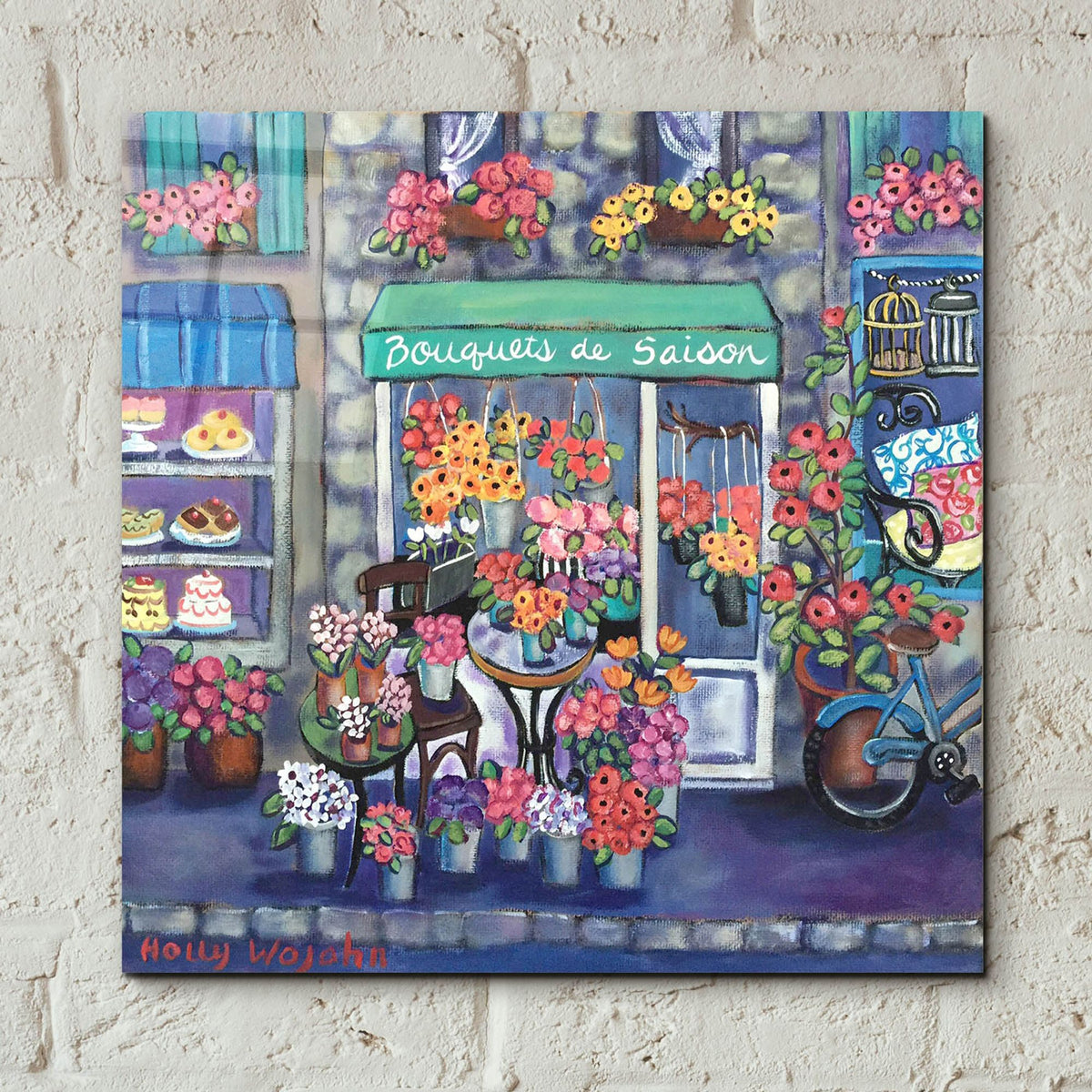 Epic Art 'Bouquets De Saison' by Holly Wojhan, Acrylic Glass Wall Art,12x12