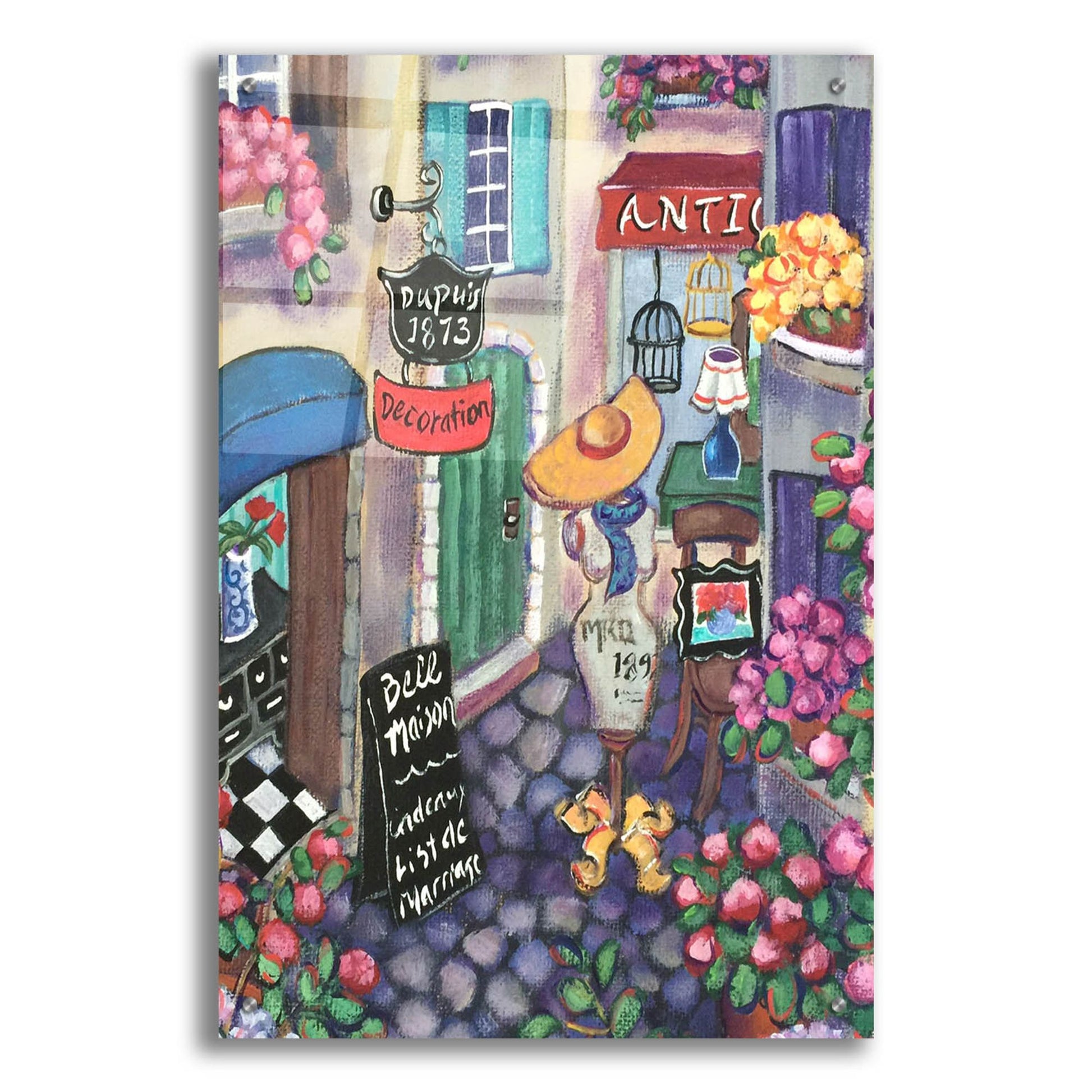 Epic Art 'Petite Rue Du Provence' by Holly Wojhan, Acrylic Glass Wall Art,24x36