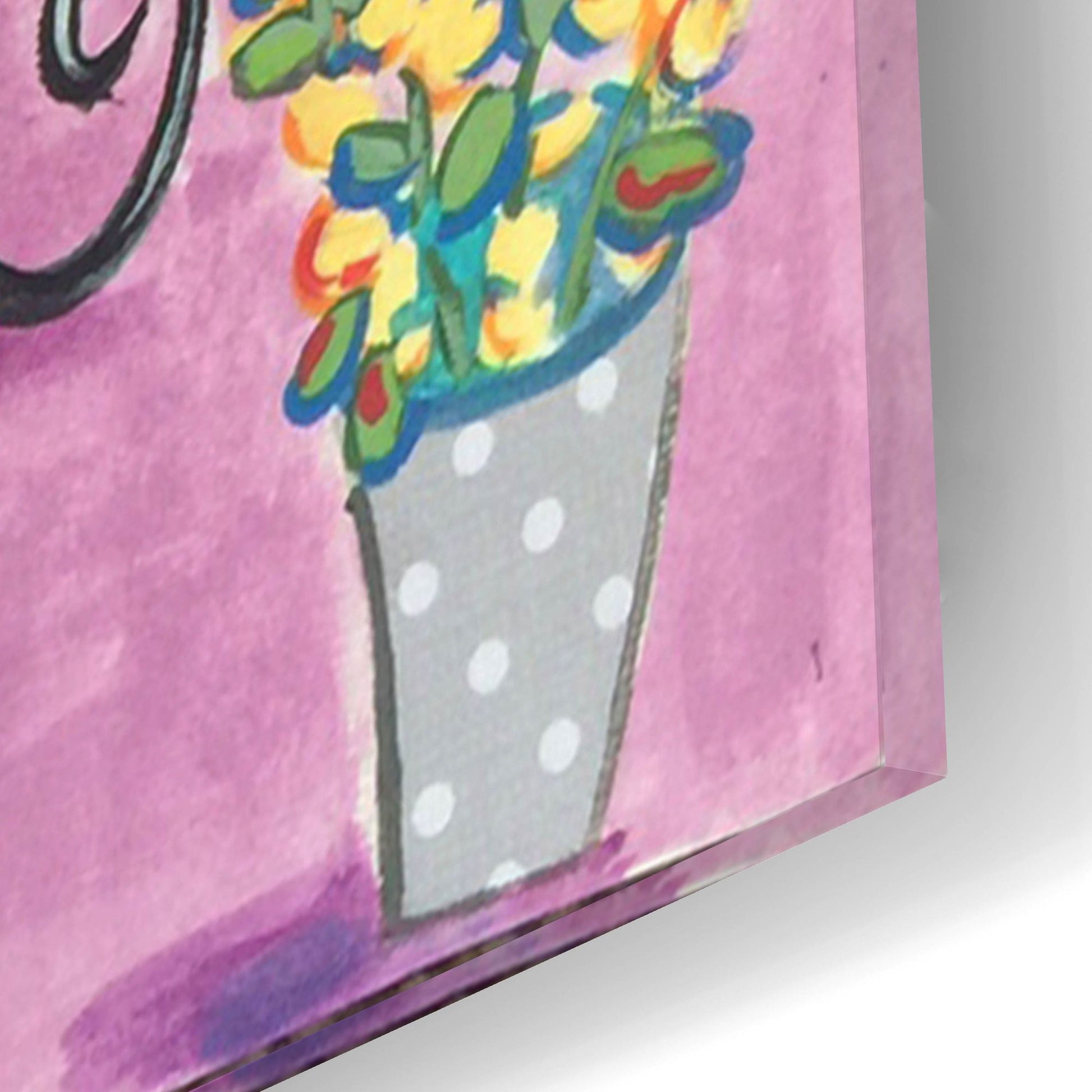 Epic Art 'A Flowery Cafe' by Holly Wojhan, Acrylic Glass Wall Art,12x12