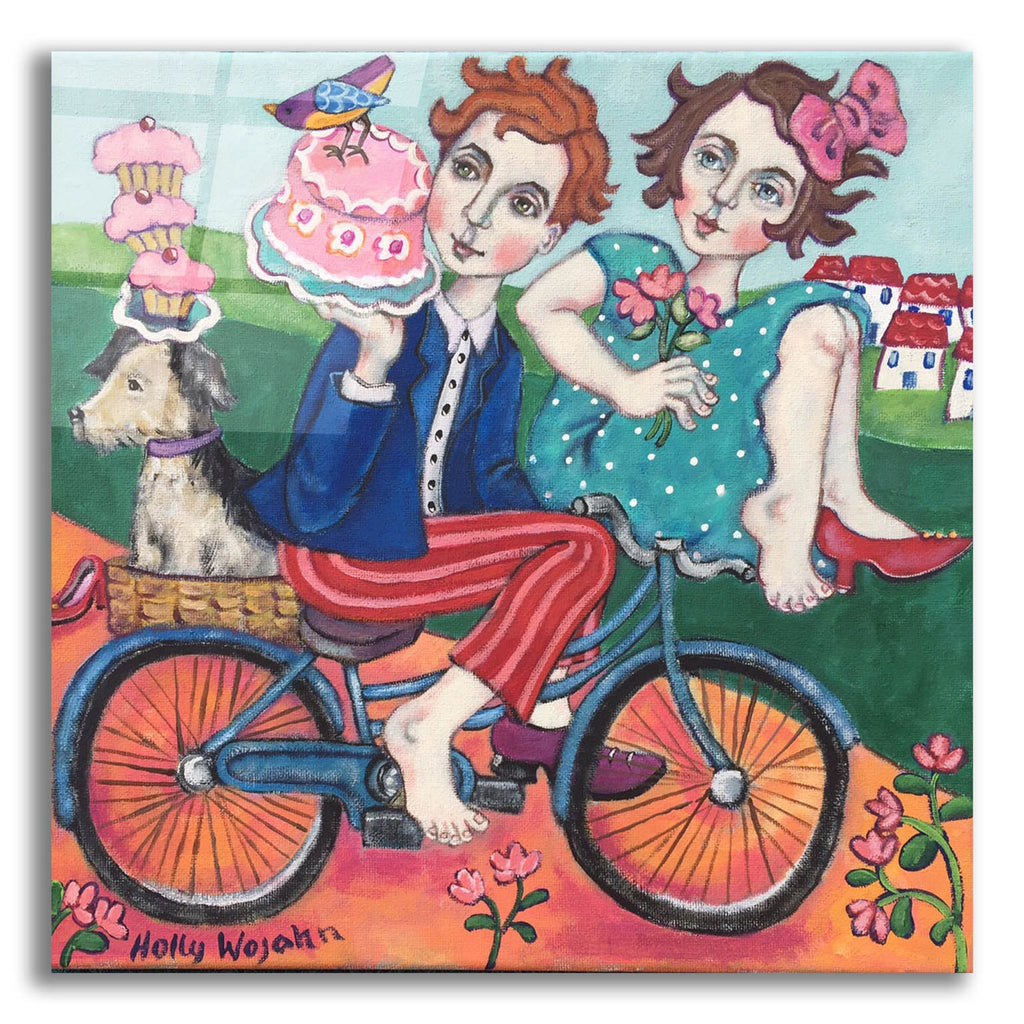 Epic Art 'The Cake Getaway' by Holly Wojhan, Acrylic Glass Wall Art