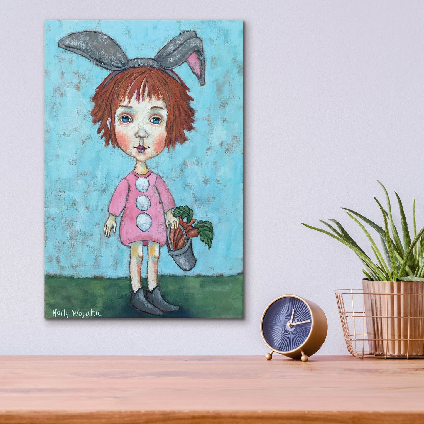 Epic Art 'Carrot Top' by Holly Wojhan, Acrylic Glass Wall Art,12x16