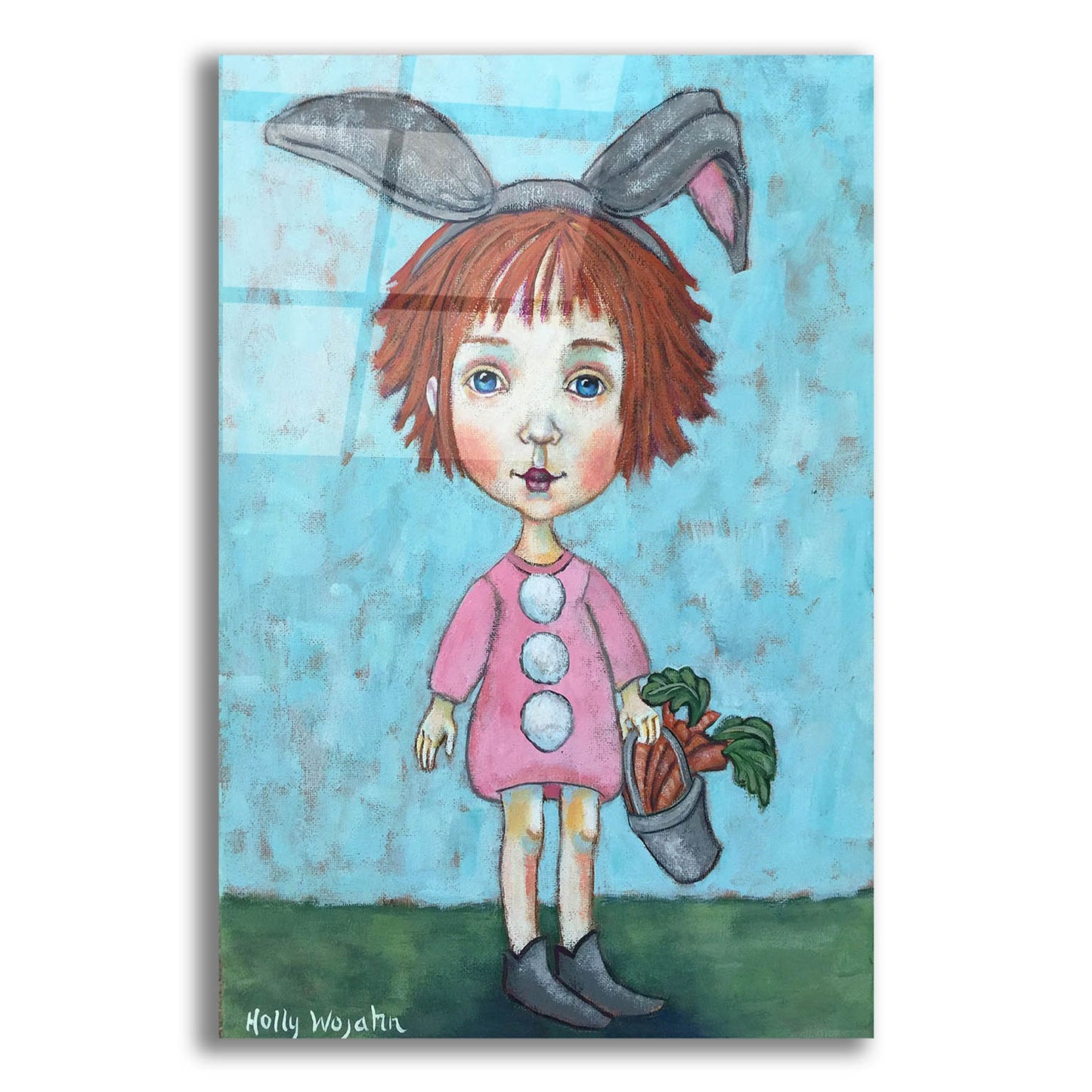 Epic Art 'Carrot Top' by Holly Wojhan, Acrylic Glass Wall Art,12x16