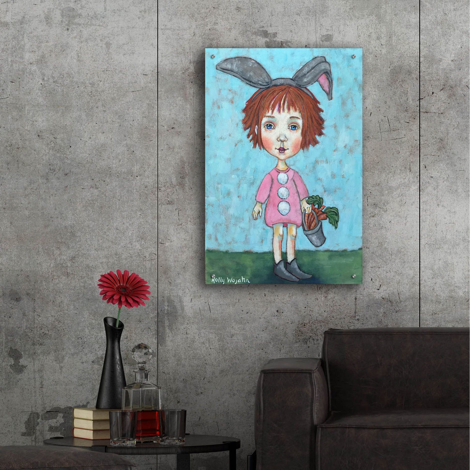 Epic Art 'Carrot Top' by Holly Wojhan, Acrylic Glass Wall Art,24x36