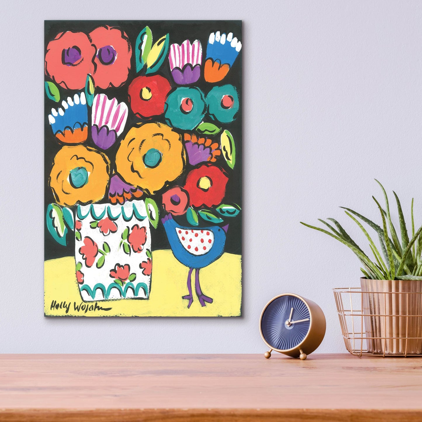 Epic Art 'Wild Flowers' by Holly Wojhan, Acrylic Glass Wall Art,12x16