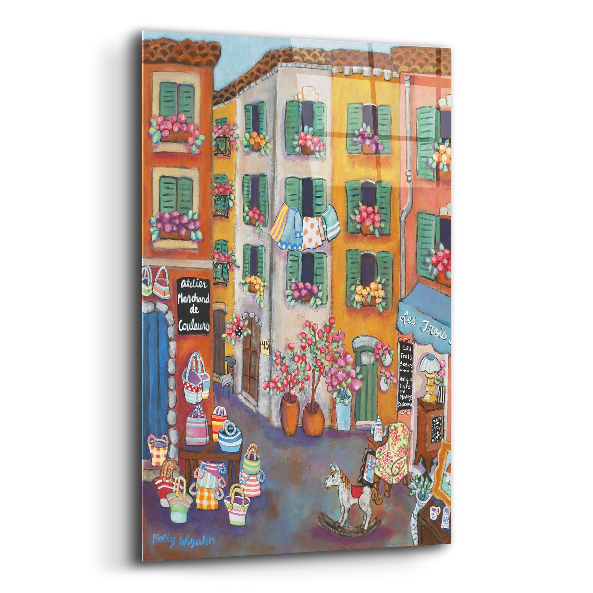 Epic Art 'Vieux Ville' by Holly Wojhan, Acrylic Glass Wall Art,12x16