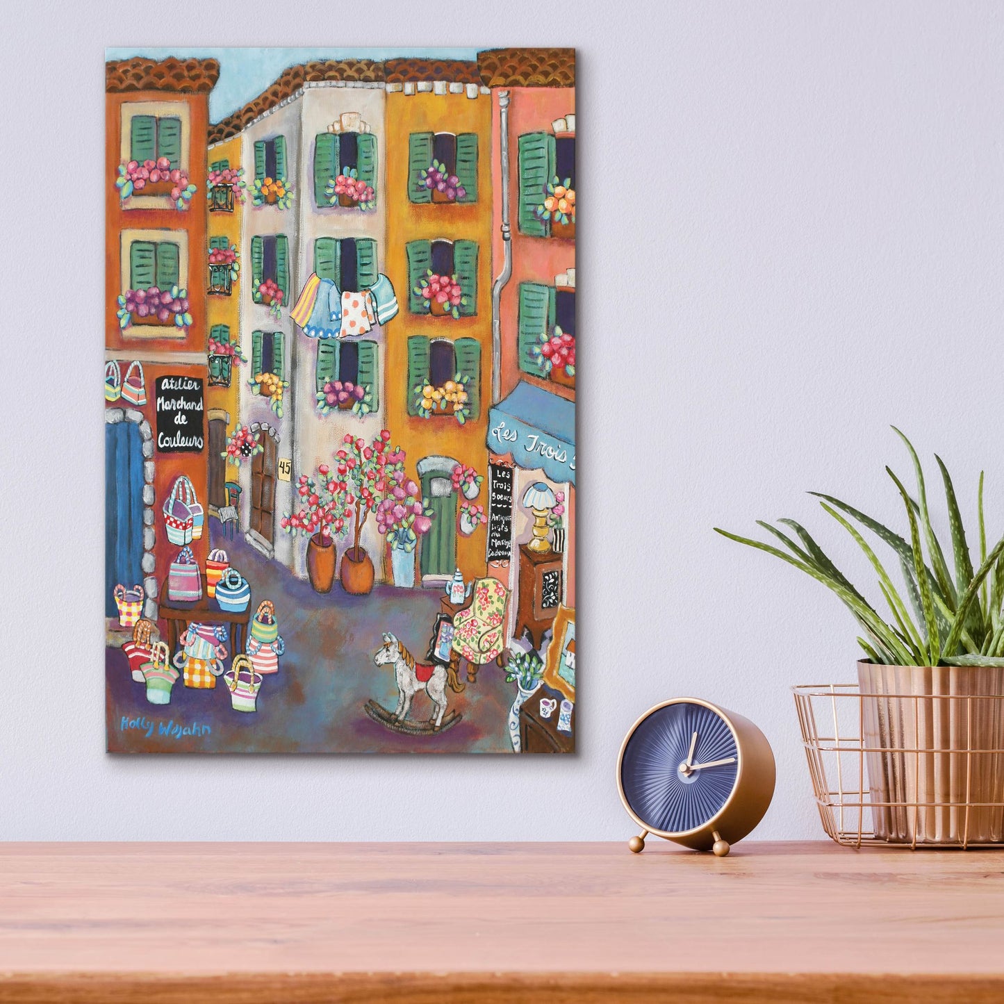 Epic Art 'Vieux Ville' by Holly Wojhan, Acrylic Glass Wall Art,12x16