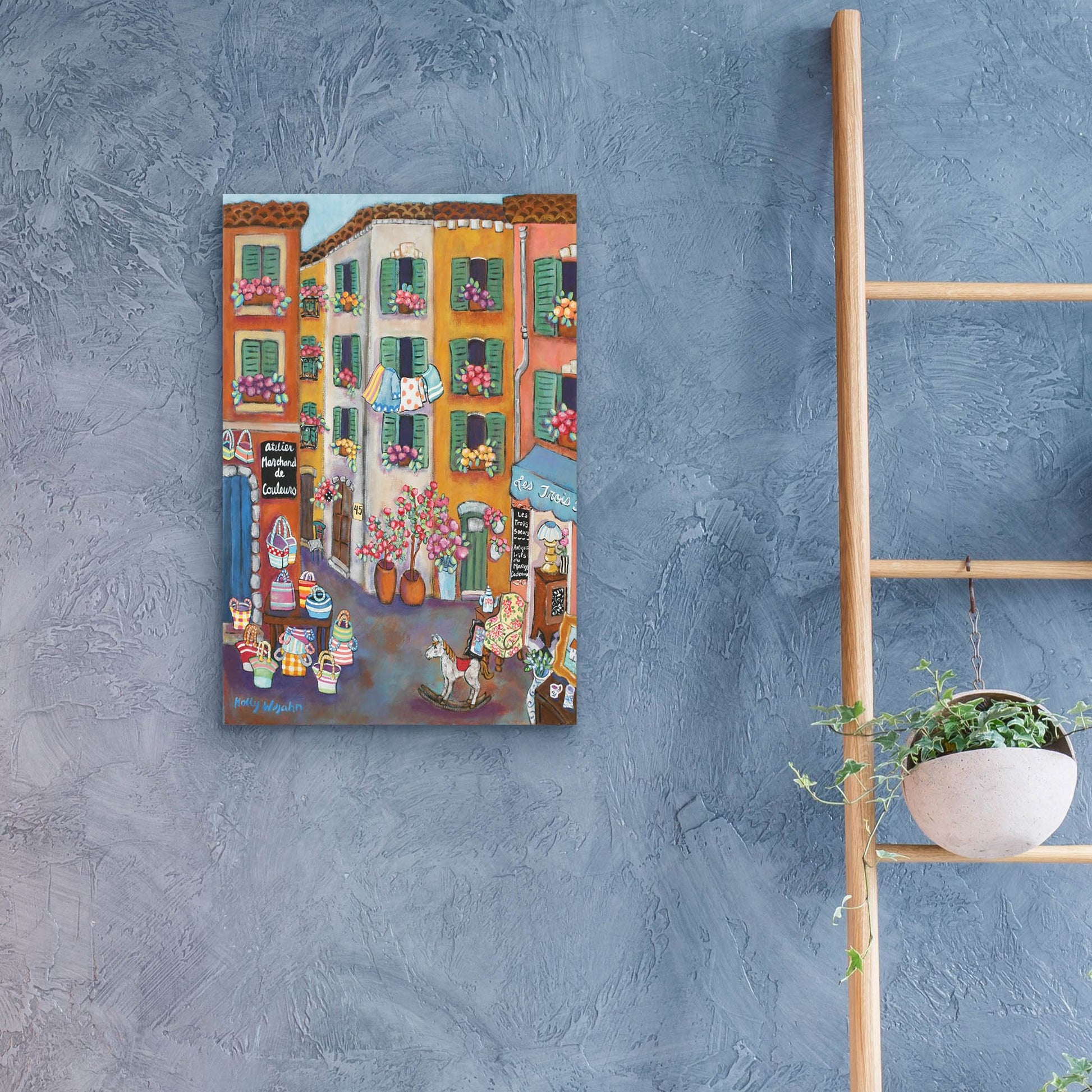 Epic Art 'Vieux Ville' by Holly Wojhan, Acrylic Glass Wall Art,16x24