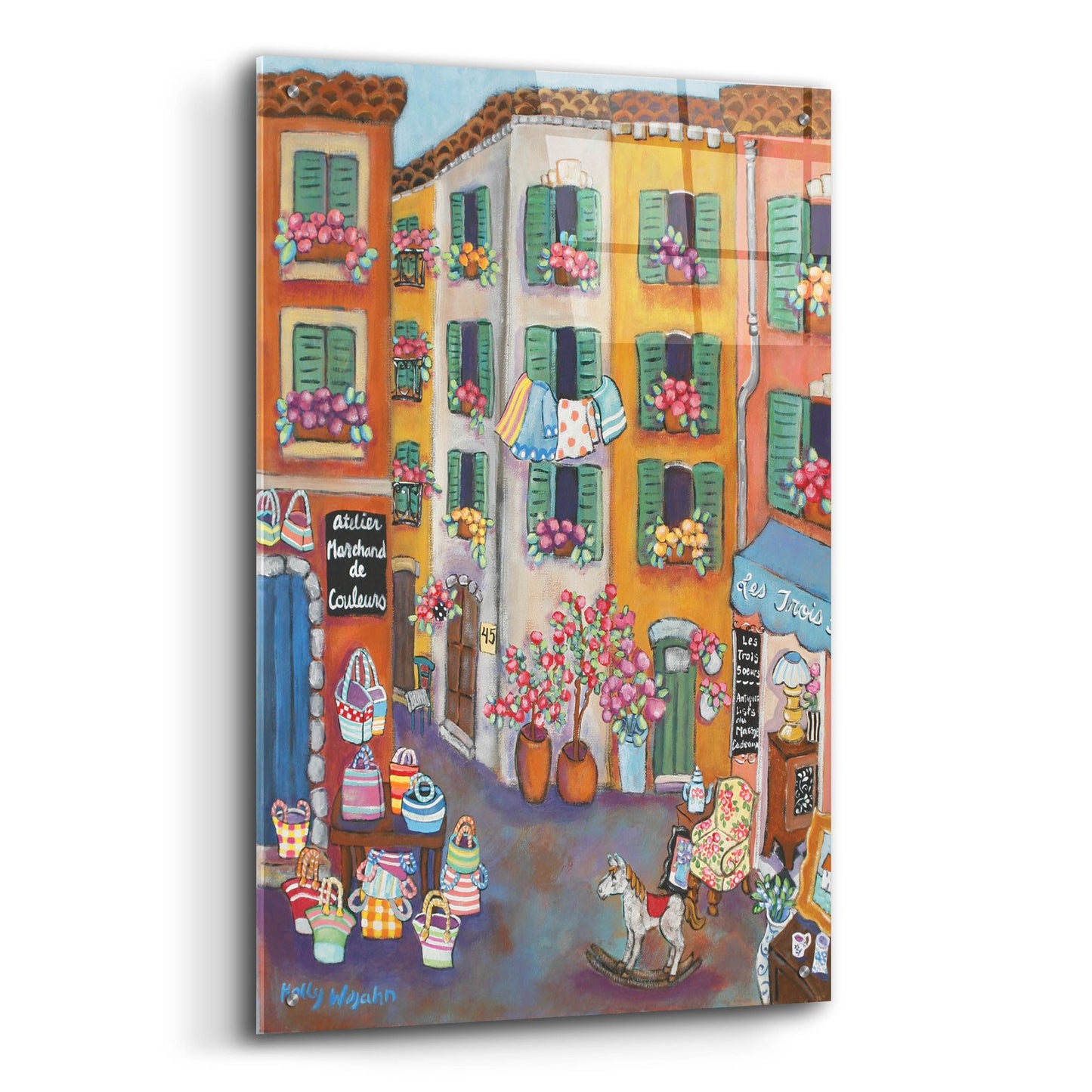 Epic Art 'Vieux Ville' by Holly Wojhan, Acrylic Glass Wall Art,24x36