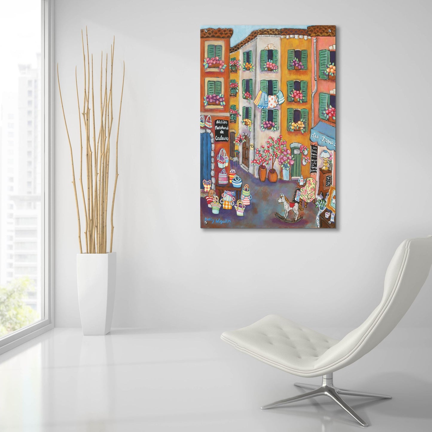 Epic Art 'Vieux Ville' by Holly Wojhan, Acrylic Glass Wall Art,24x36