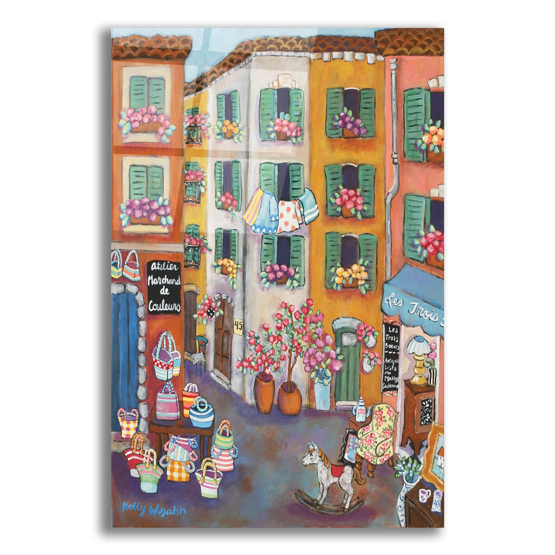 Epic Art 'Vieux Ville' by Holly Wojhan, Acrylic Glass Wall Art