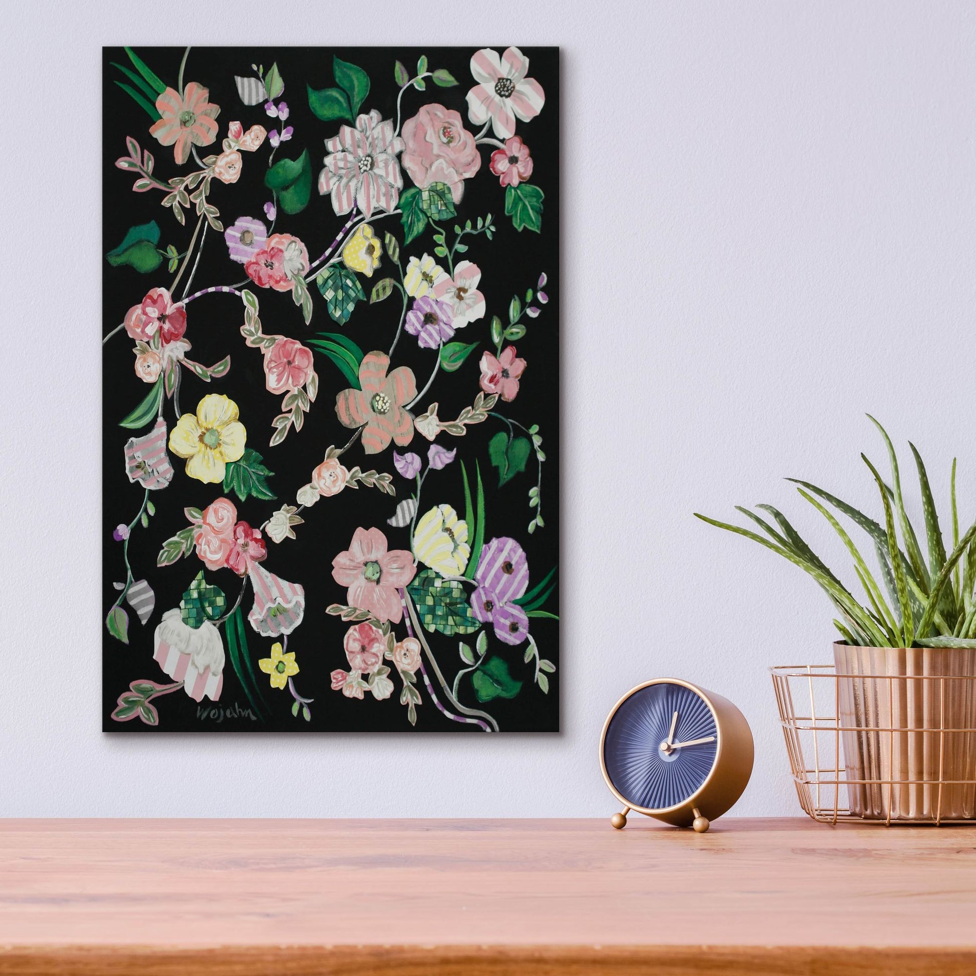 Epic Art 'Flowerness' by Holly Wojhan, Acrylic Glass Wall Art,12x16