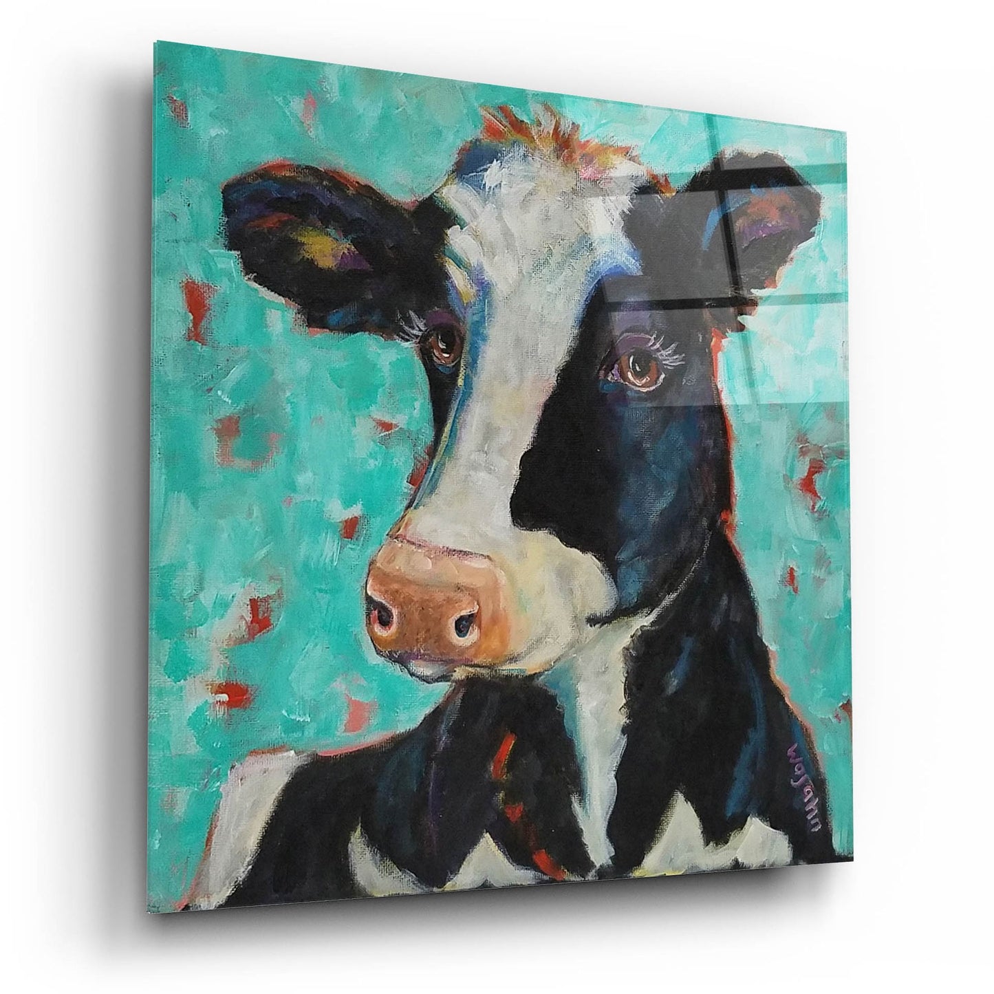 Epic Art 'Looking for Jersey Milk' by Holly Wojhan, Acrylic Glass Wall Art,12x12