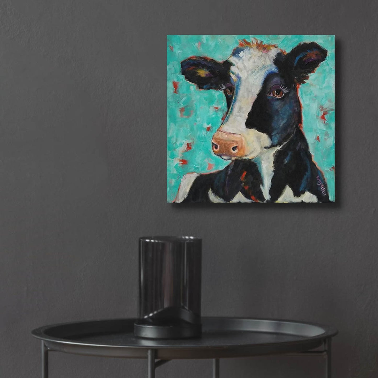 Epic Art 'Looking for Jersey Milk' by Holly Wojhan, Acrylic Glass Wall Art,12x12