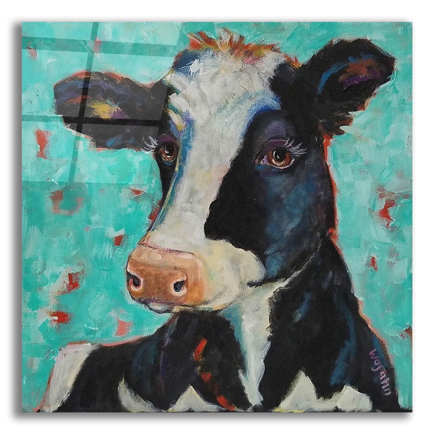 Epic Art 'Looking for Jersey Milk' by Holly Wojhan, Acrylic Glass Wall Art,12x12