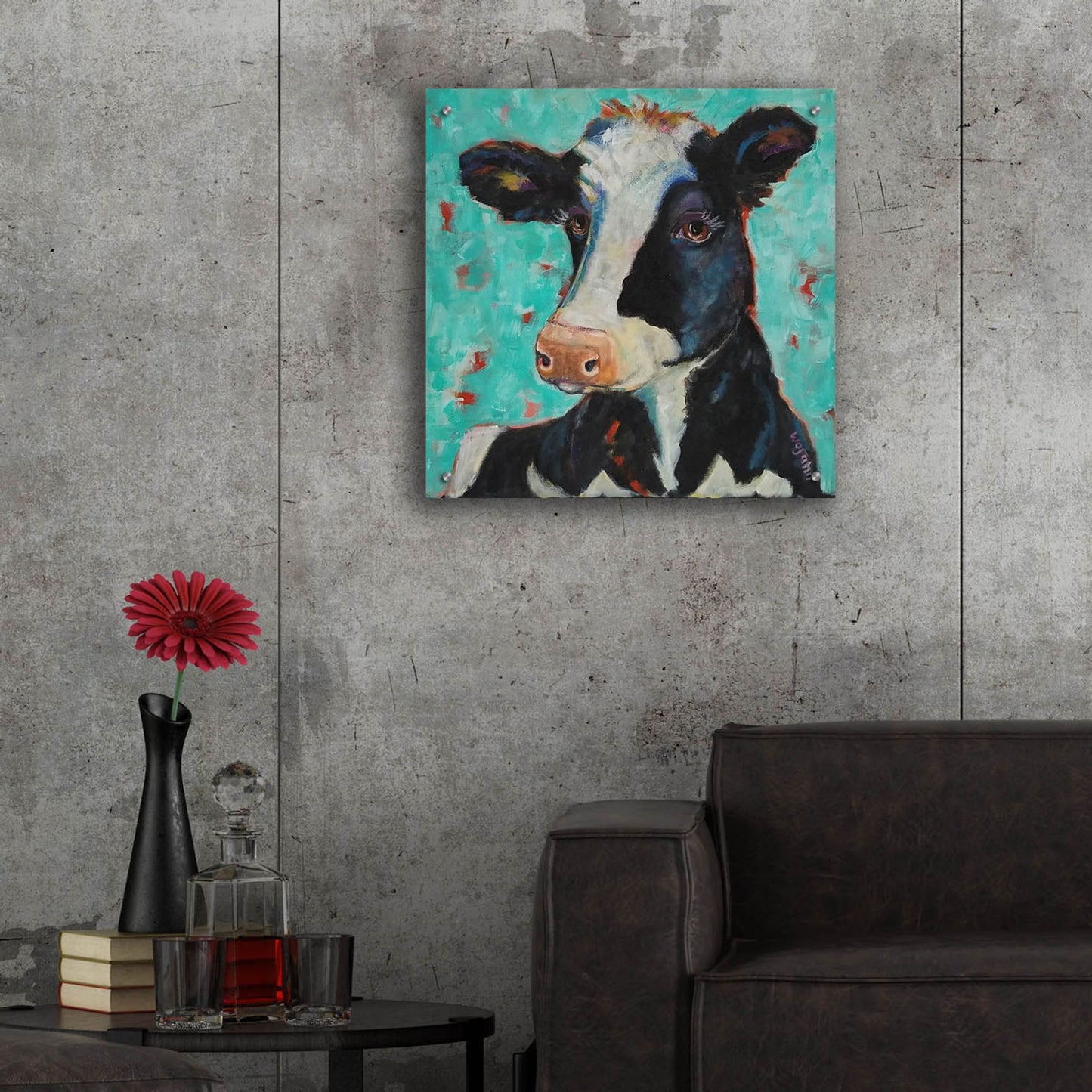 Epic Art 'Looking for Jersey Milk' by Holly Wojhan, Acrylic Glass Wall Art,24x24