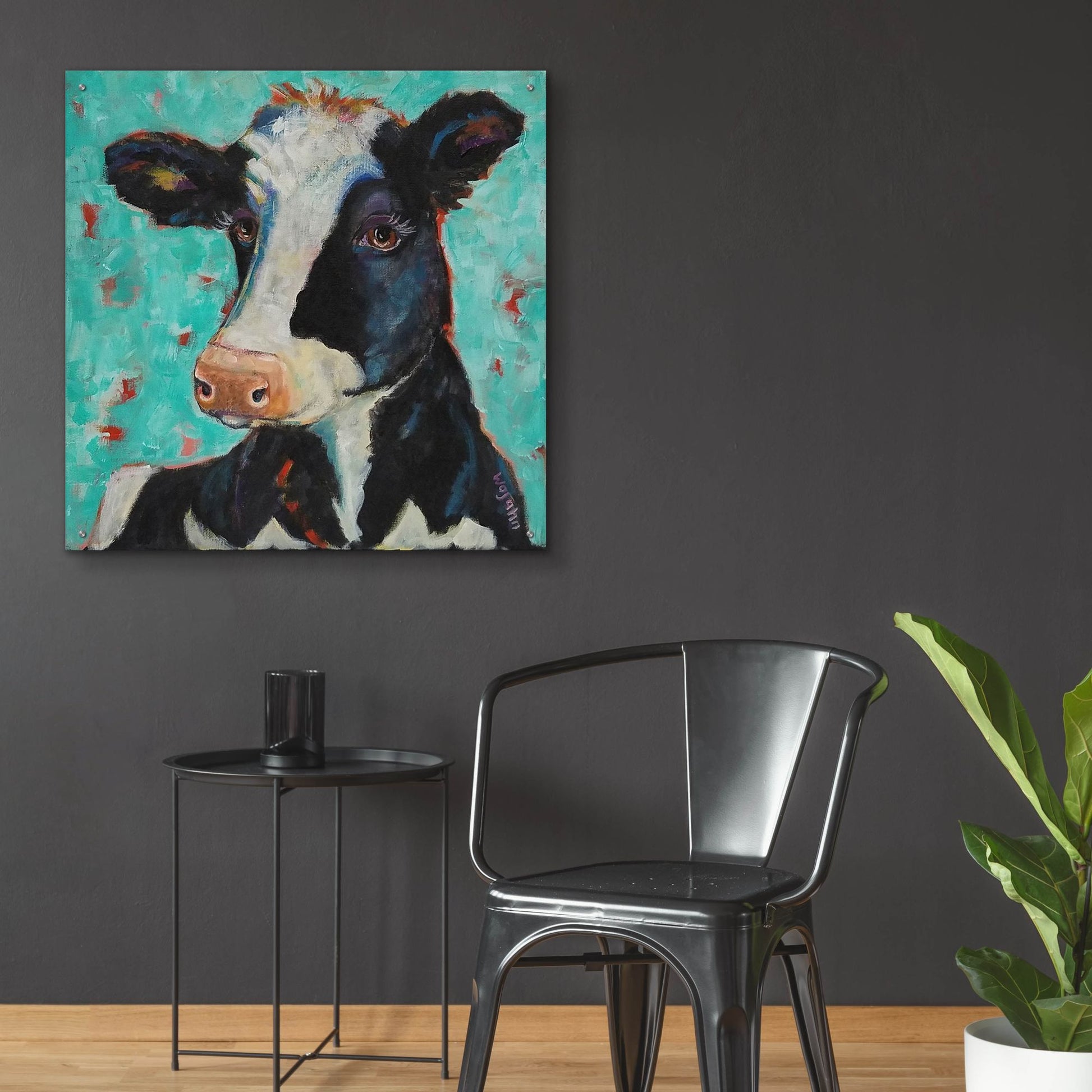 Epic Art 'Looking for Jersey Milk' by Holly Wojhan, Acrylic Glass Wall Art,36x36