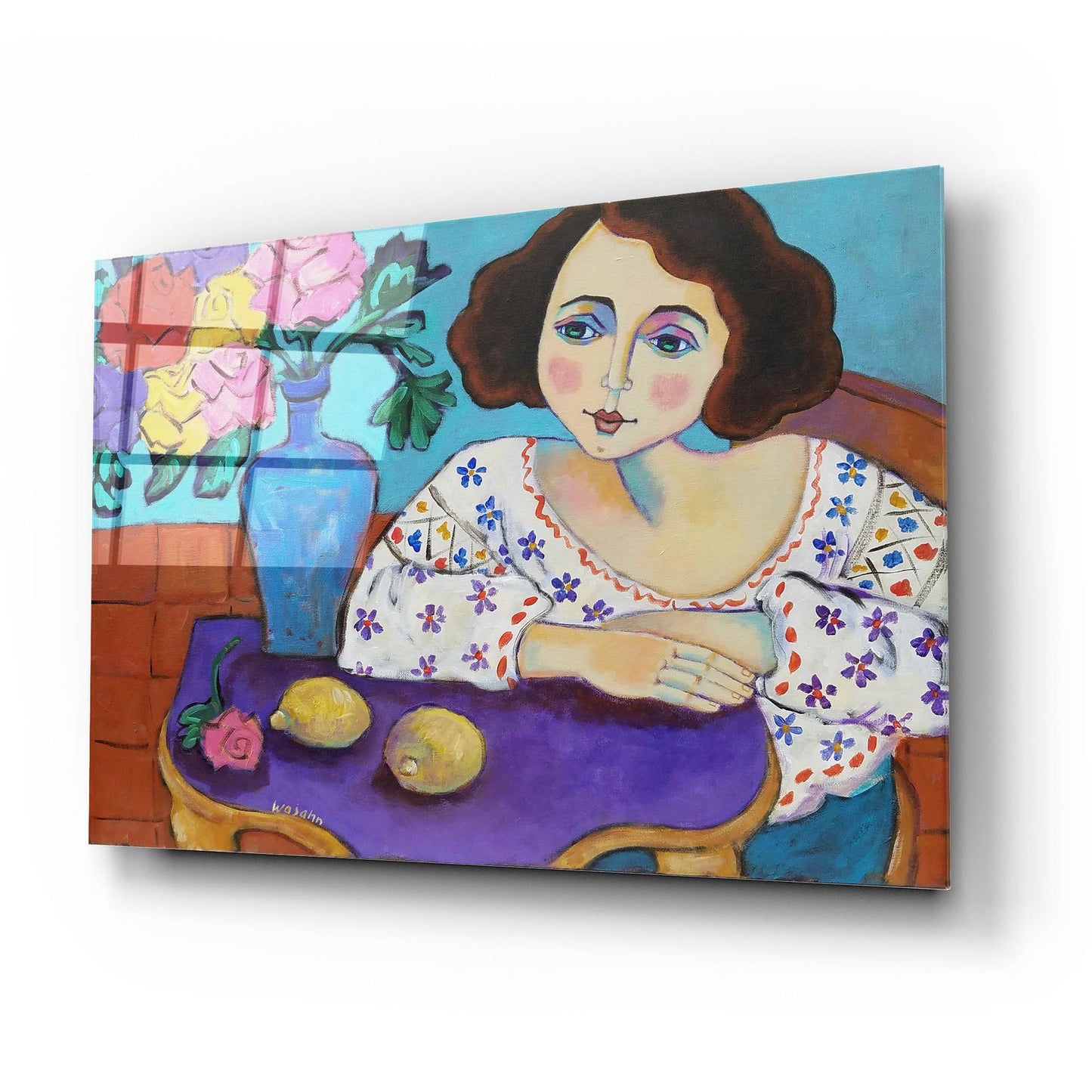 Epic Art 'Matisse Muse' by Holly Wojhan, Acrylic Glass Wall Art,24x16