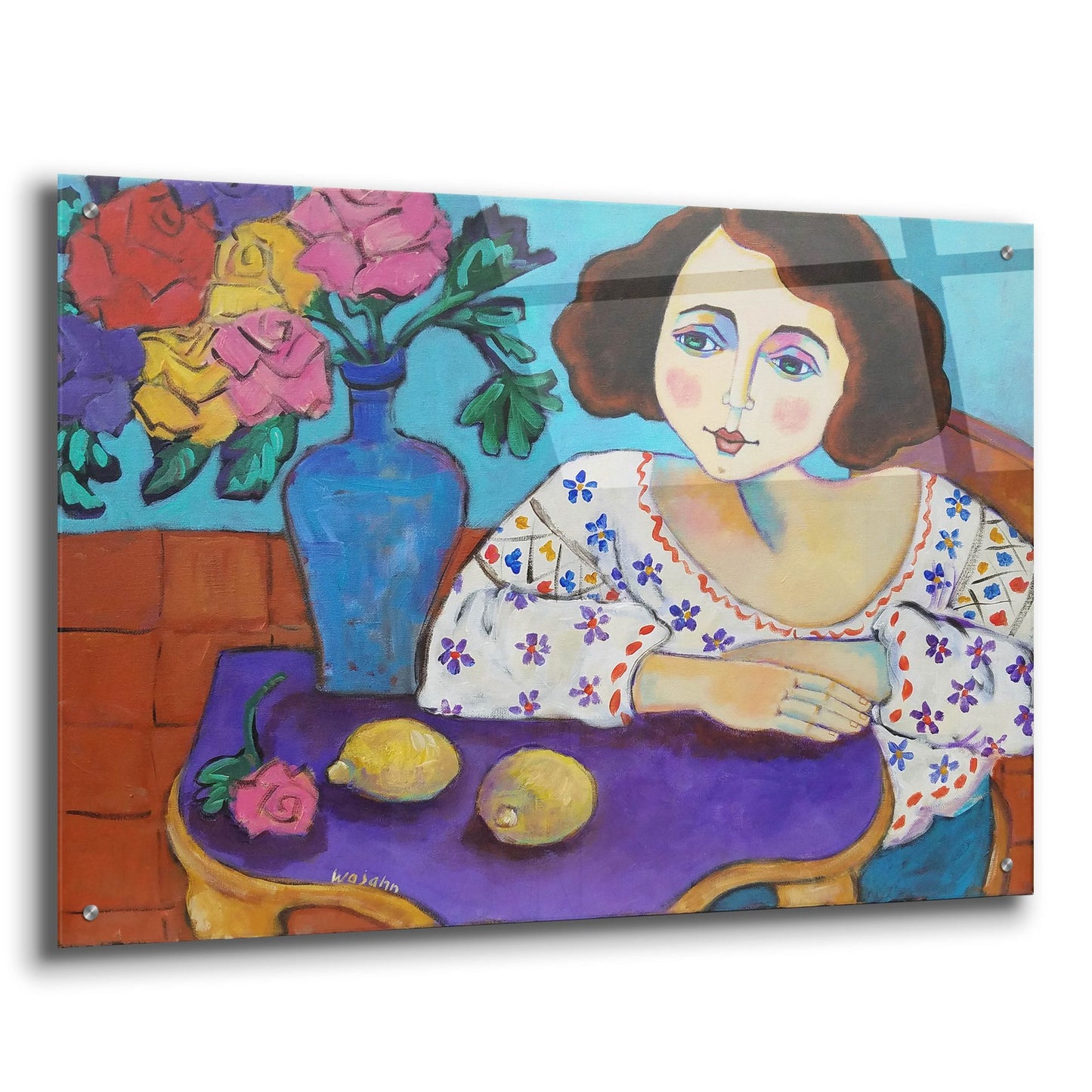 Epic Art 'Matisse Muse' by Holly Wojhan, Acrylic Glass Wall Art,36x24