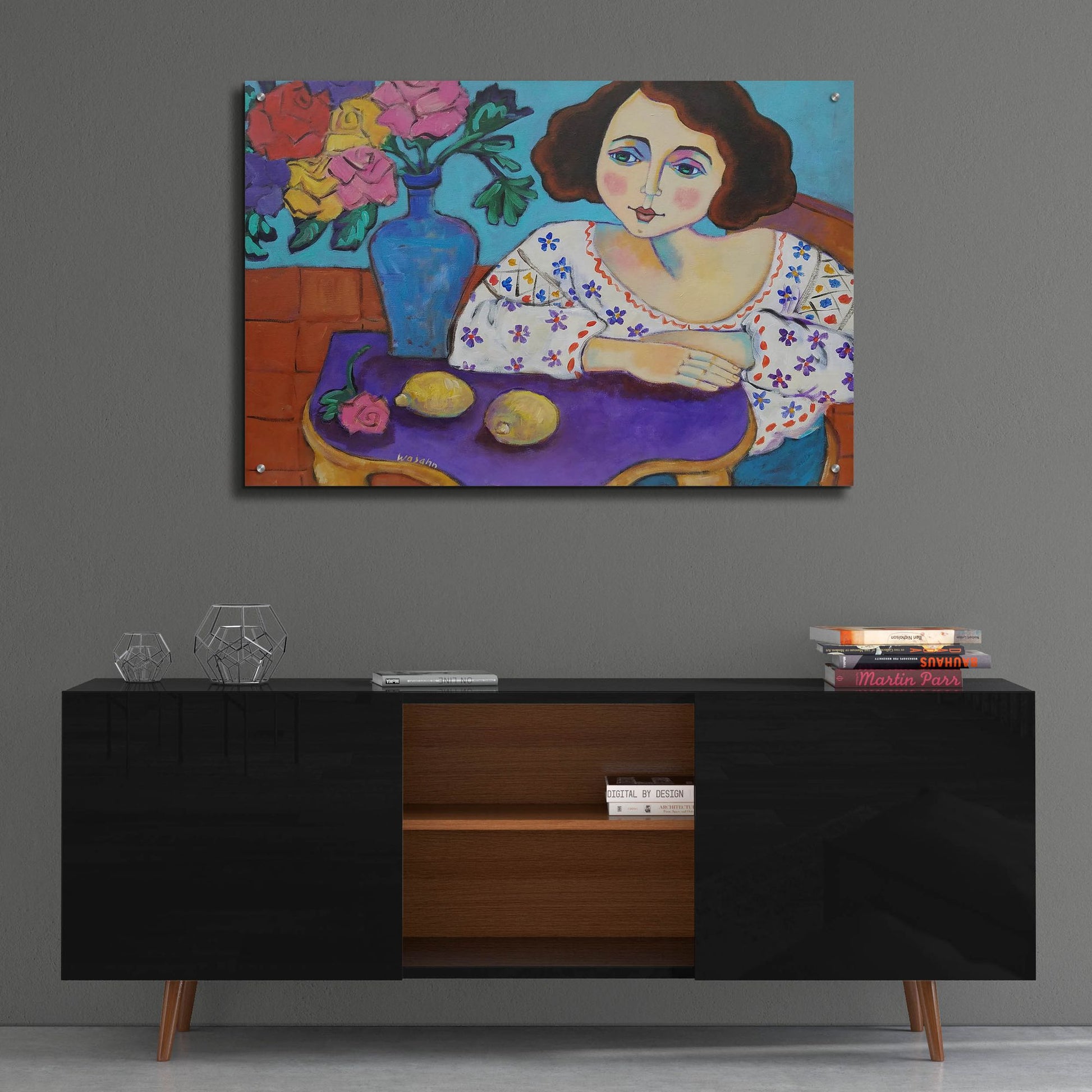 Epic Art 'Matisse Muse' by Holly Wojhan, Acrylic Glass Wall Art,36x24