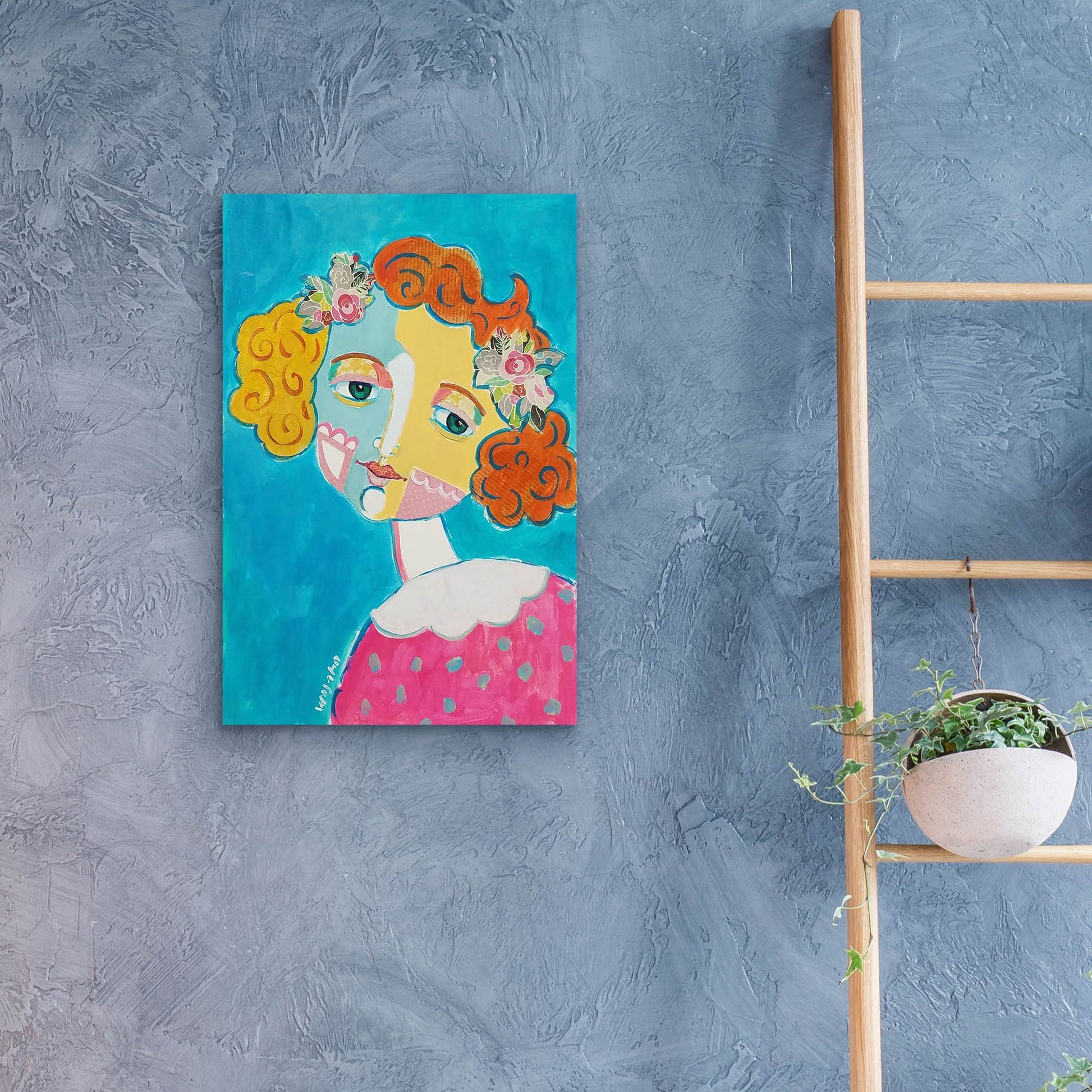 Epic Art 'Flower Head' by Holly Wojhan, Acrylic Glass Wall Art,16x24