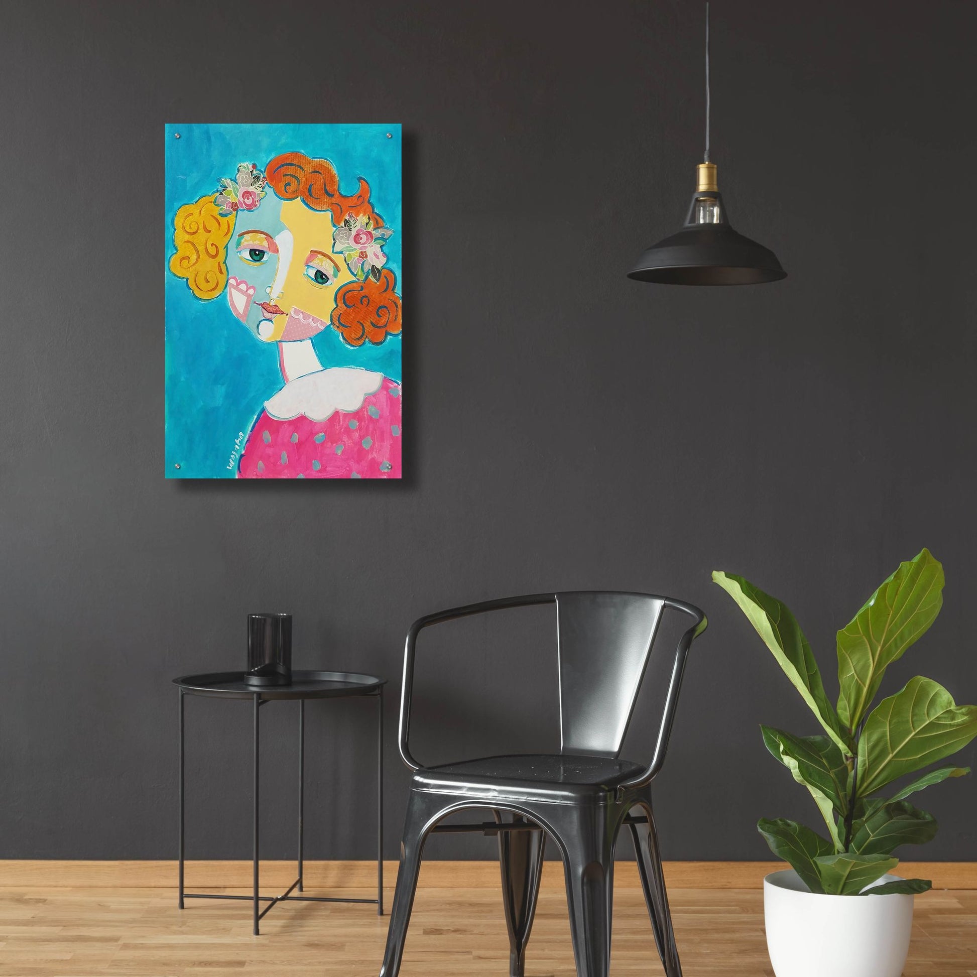 Epic Art 'Flower Head' by Holly Wojhan, Acrylic Glass Wall Art,24x36