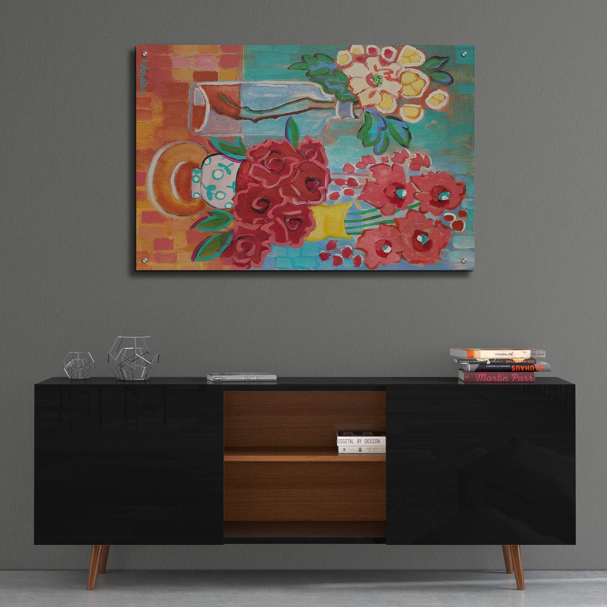 Epic Art 'Hello There Coral' by Holly Wojhan, Acrylic Glass Wall Art,36x24