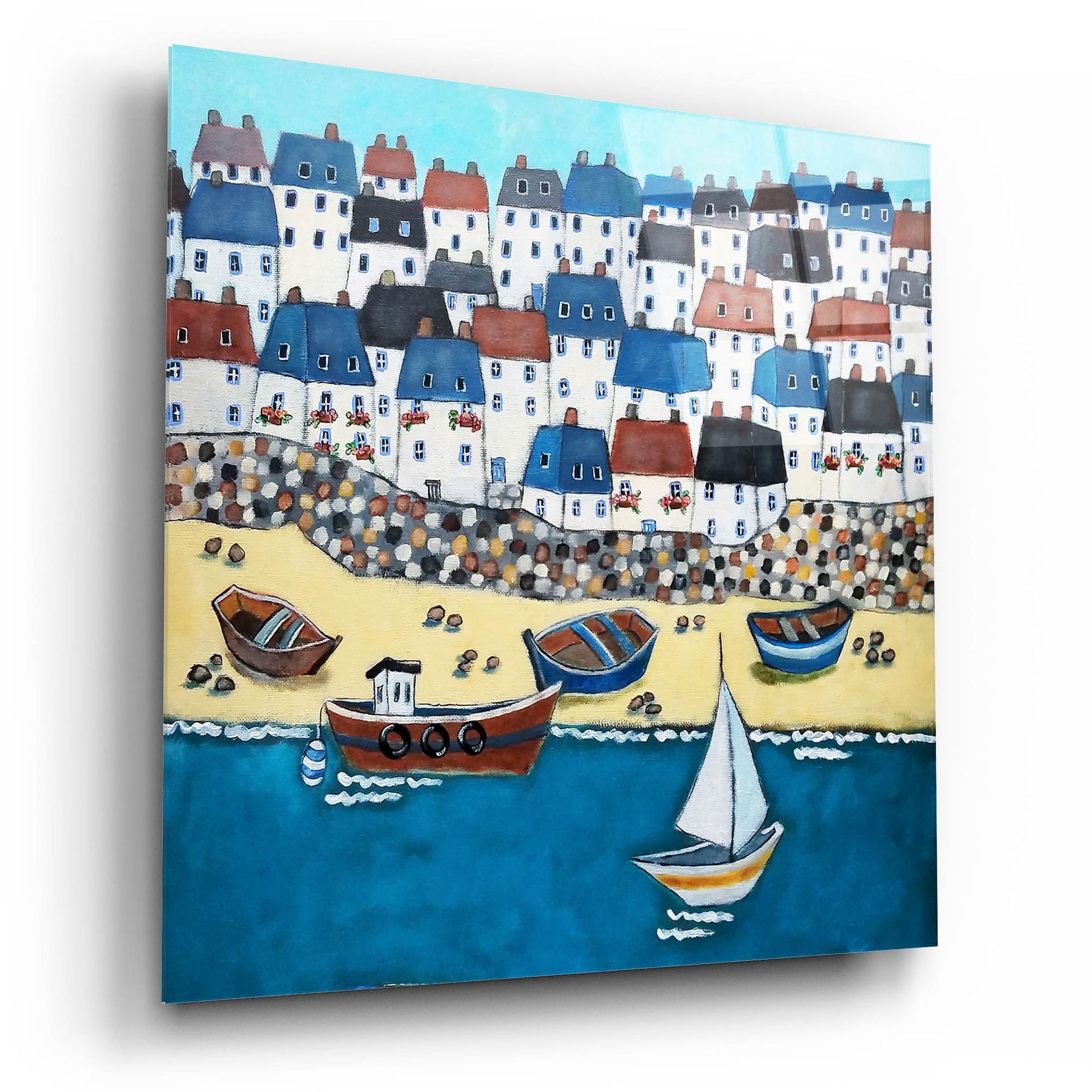 Epic Art 'Cornwall Calling' by Holly Wojhan, Acrylic Glass Wall Art,12x12