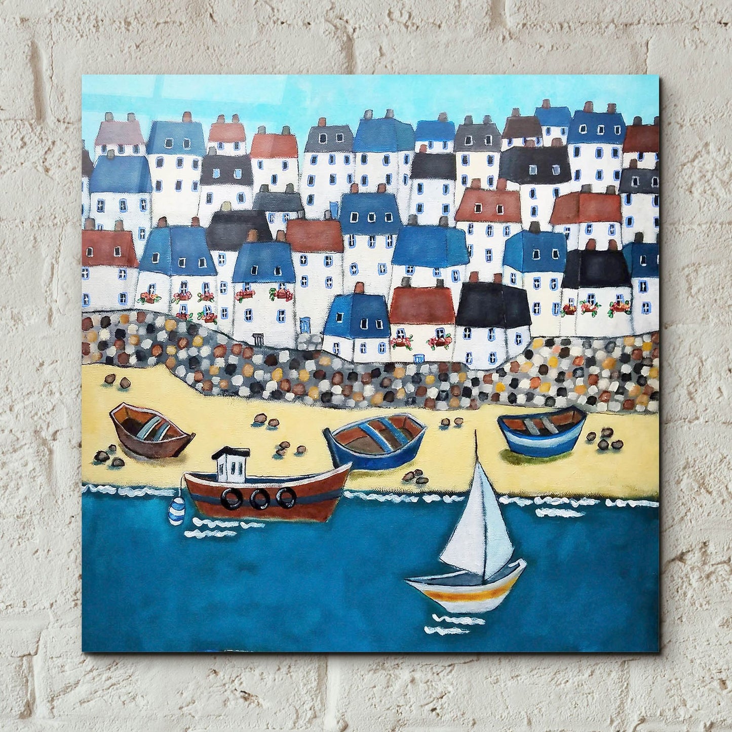 Epic Art 'Cornwall Calling' by Holly Wojhan, Acrylic Glass Wall Art,12x12