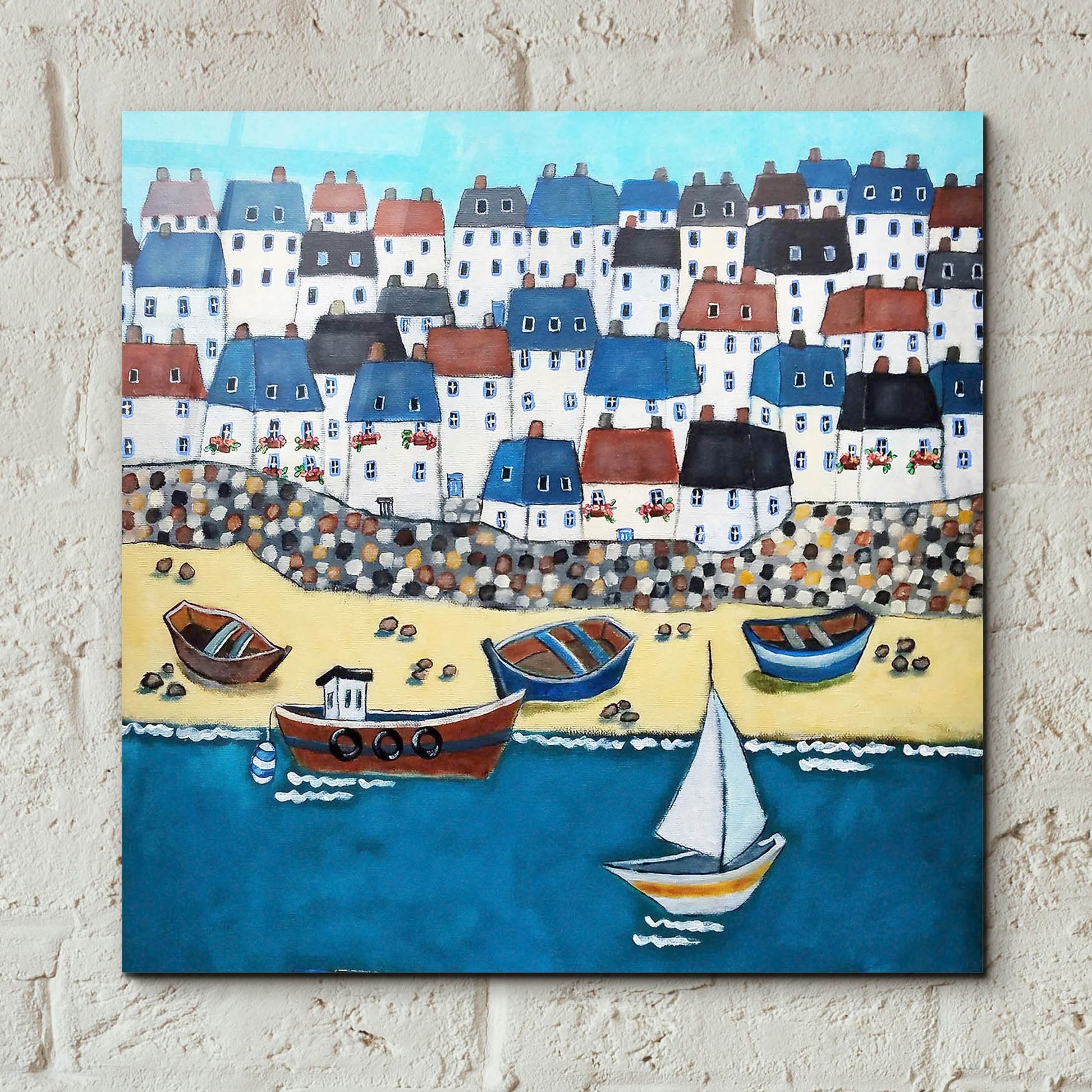 Epic Art 'Cornwall Calling' by Holly Wojhan, Acrylic Glass Wall Art,12x12