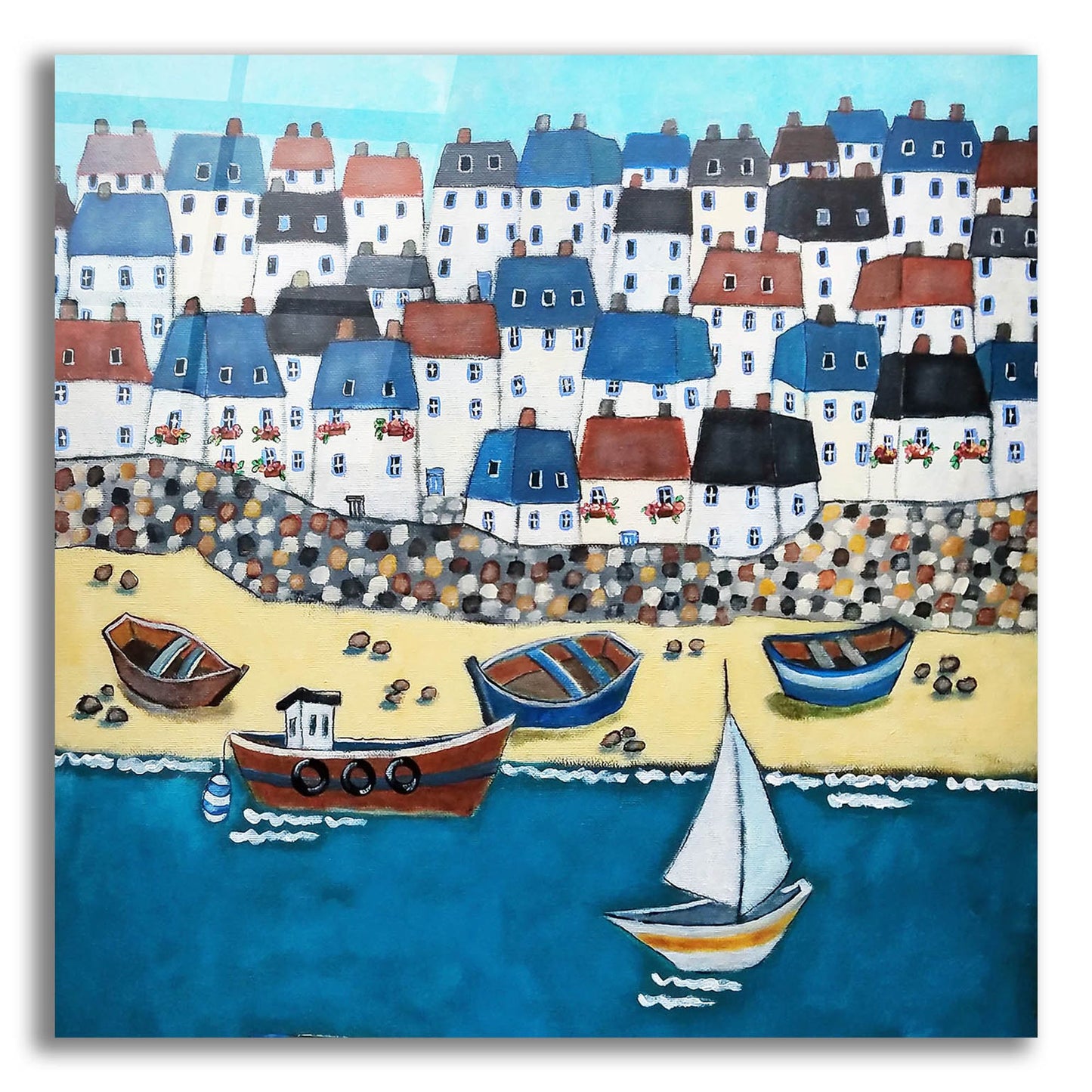 Epic Art 'Cornwall Calling' by Holly Wojhan, Acrylic Glass Wall Art,12x12