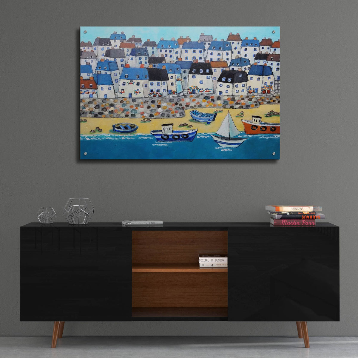 Epic Art 'Cornwall Calling Again' by Holly Wojhan, Acrylic Glass Wall Art,36x24