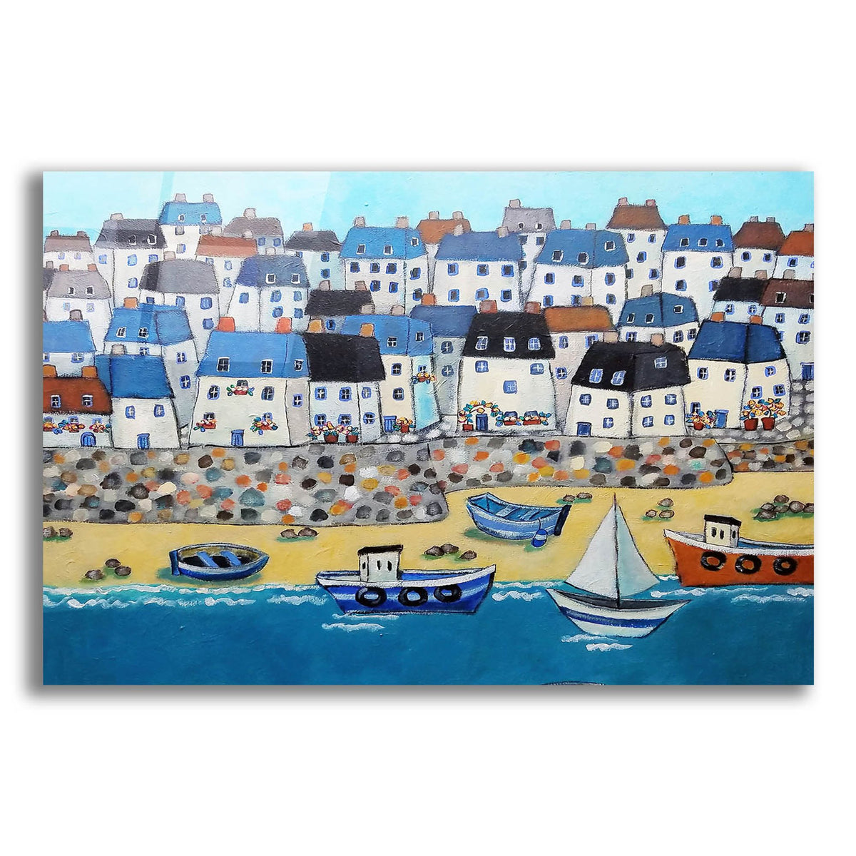 Epic Art 'Cornwall Calling Again' by Holly Wojhan, Acrylic Glass Wall Art