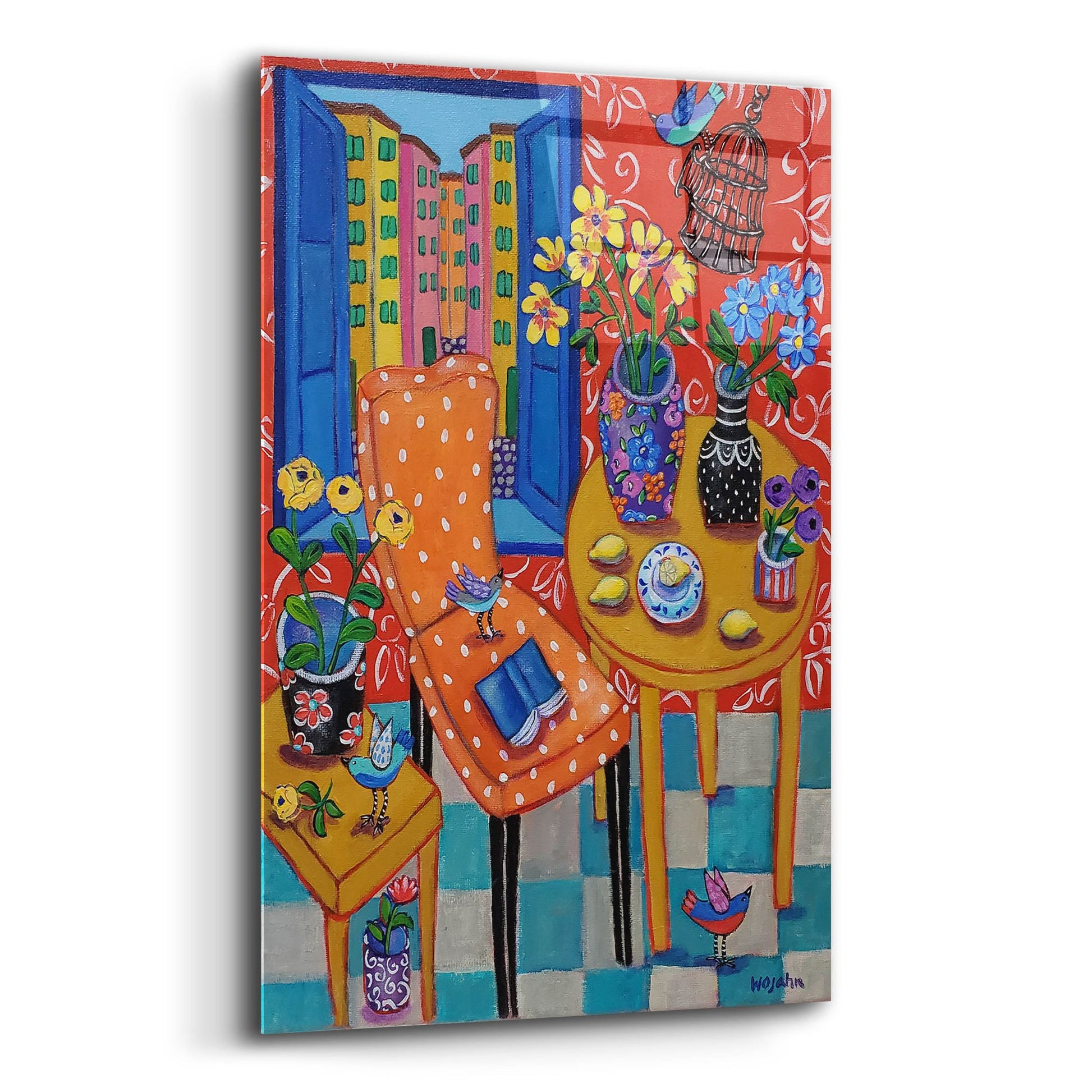 Epic Art 'Happy Interior-Menton' by Holly Wojhan, Acrylic Glass Wall Art,12x16