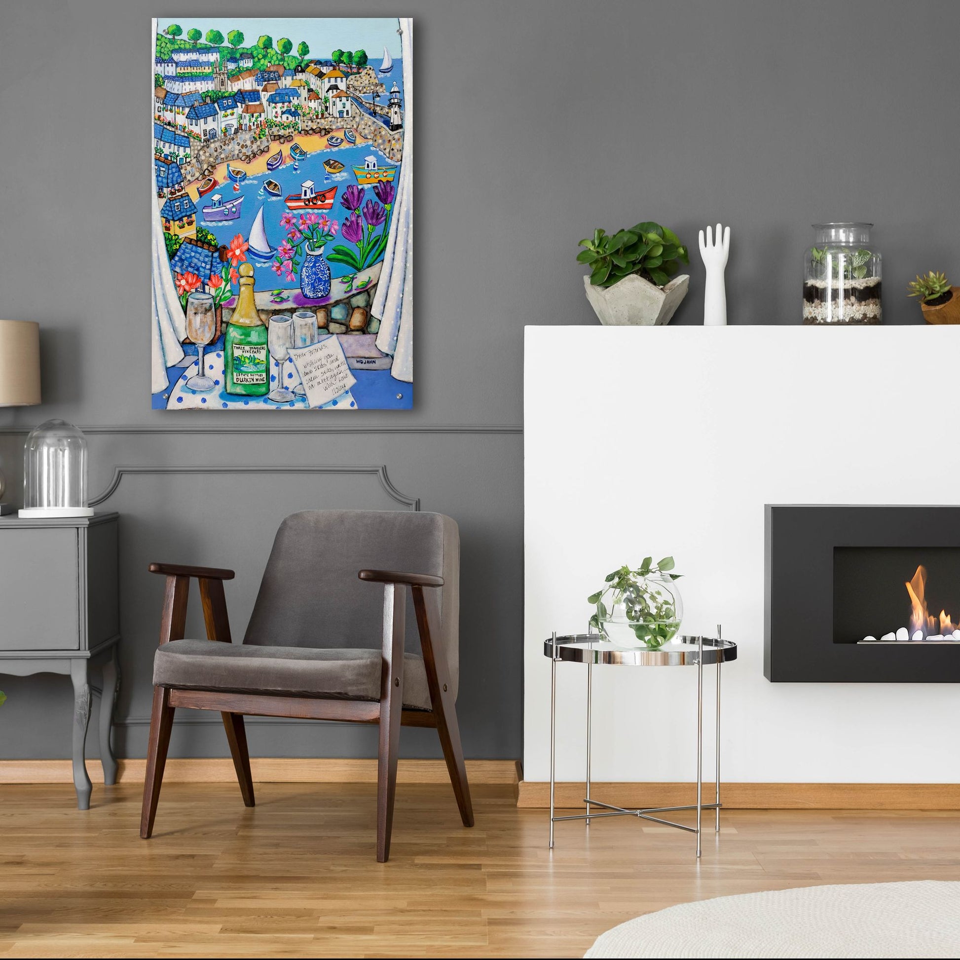 Epic Art 'The Three Travelers St Ives' by Holly Wojhan, Acrylic Glass Wall Art,24x36