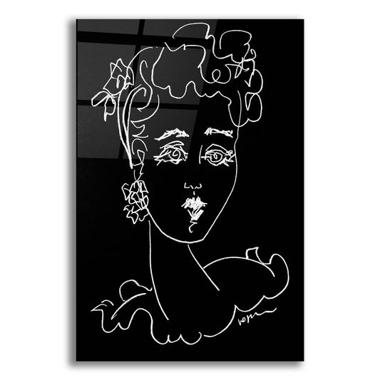 Epic Art 'Face Noir' by Holly Wojhan, Acrylic Glass Wall Art